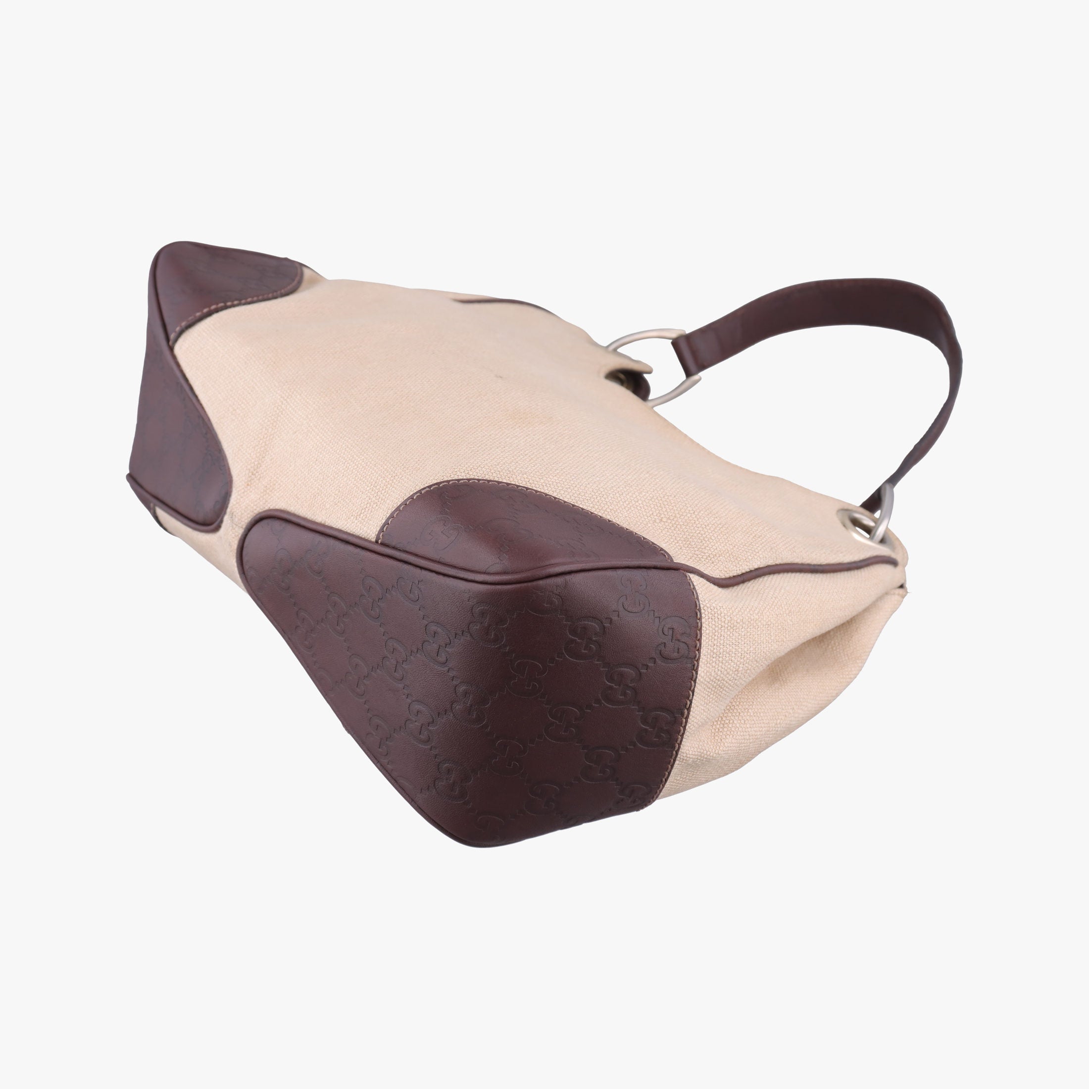 Guccissima Beige x brown Leather×Canvas 257265 F8510783グッチシマ ベージュ×ブラウン レザー×キャンバス 257265 F8510783