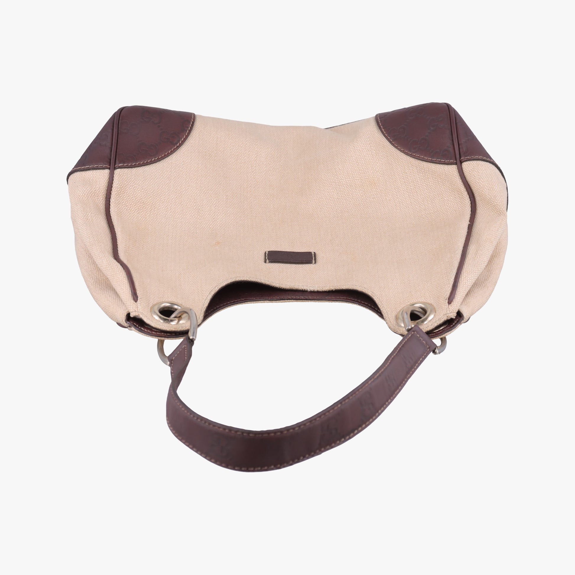 Guccissima Beige x brown Leather×Canvas 257265 F8510783グッチシマ ベージュ×ブラウン レザー×キャンバス 257265 F8510783