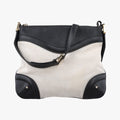 Crest Ivory × Black Leather×Canvas 141446 クレスト アイボリー × ブラック レザー×キャンバス 141446 