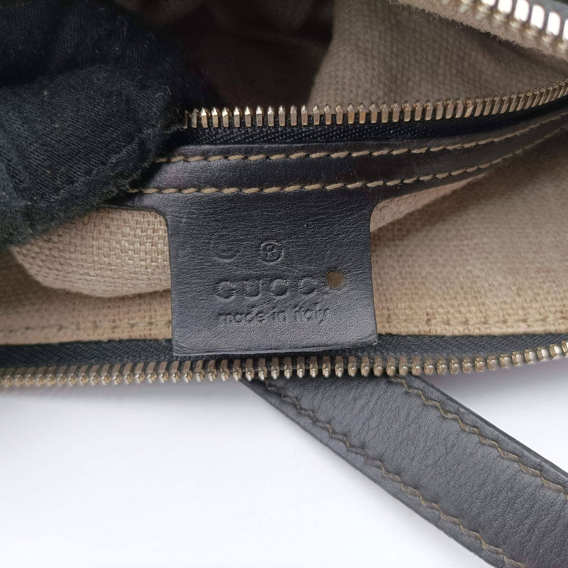 Crest Ivory × Black Leather×Canvas 141446 クレスト アイボリー × ブラック レザー×キャンバス 141446 