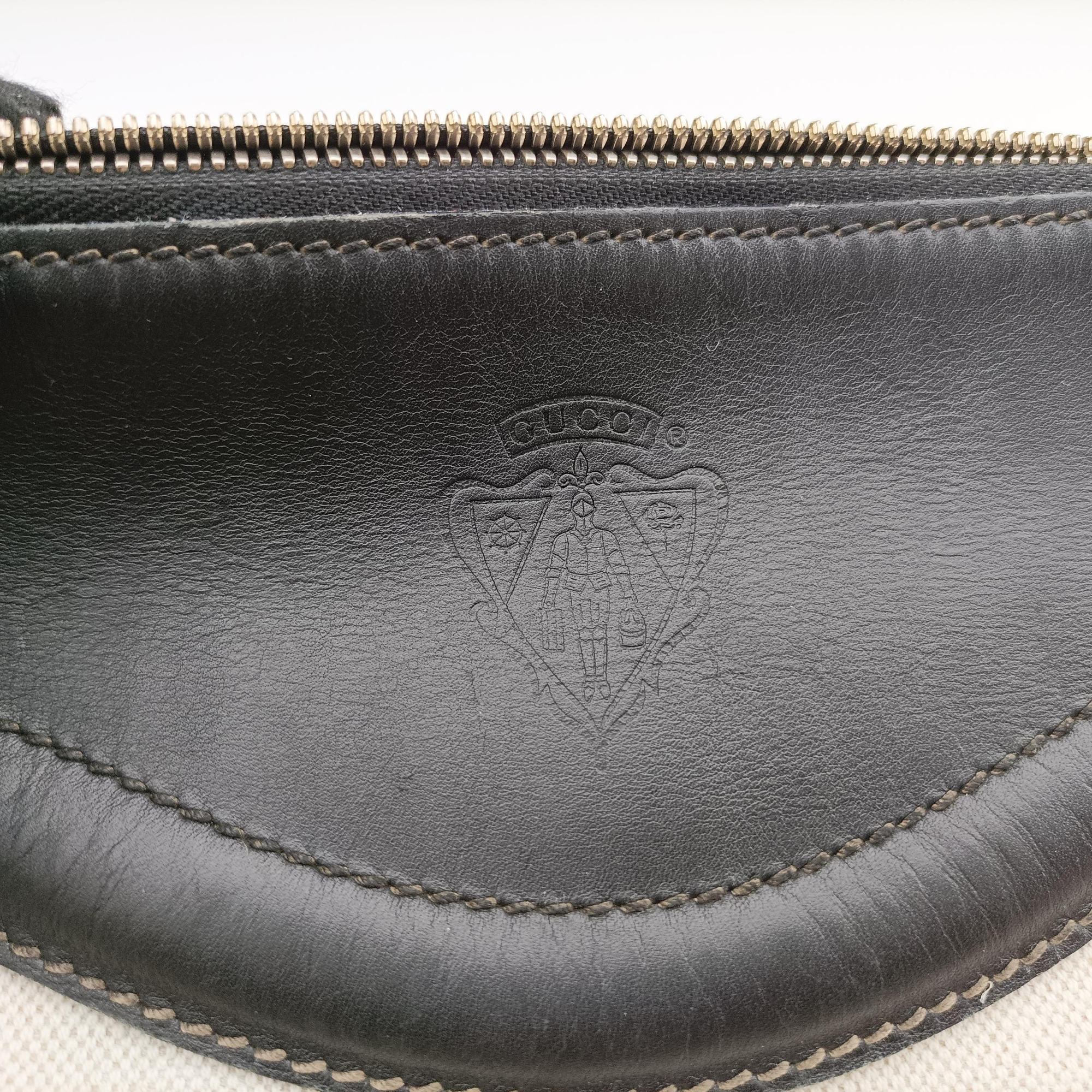 Crest Ivory × Black Leather×Canvas 141446 クレスト アイボリー × ブラック レザー×キャンバス 141446 