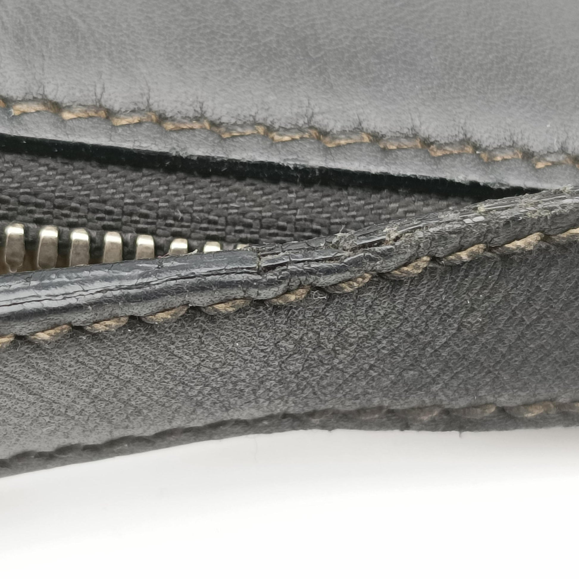 Crest Ivory × Black Leather×Canvas 141446 クレスト アイボリー × ブラック レザー×キャンバス 141446 