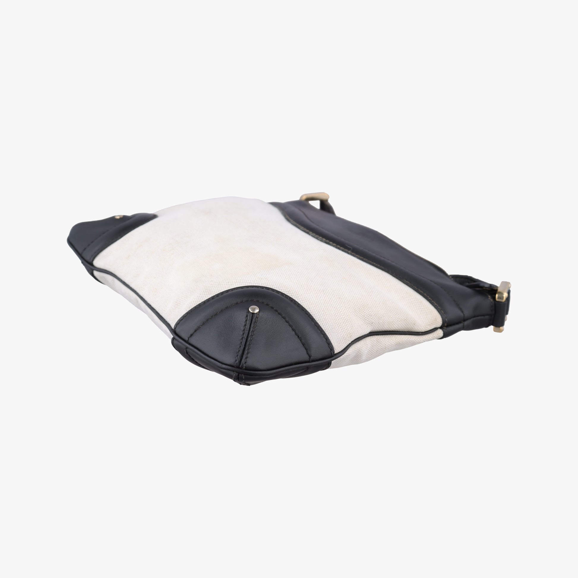 Crest Ivory × Black Leather×Canvas 141446 クレスト アイボリー × ブラック レザー×キャンバス 141446 