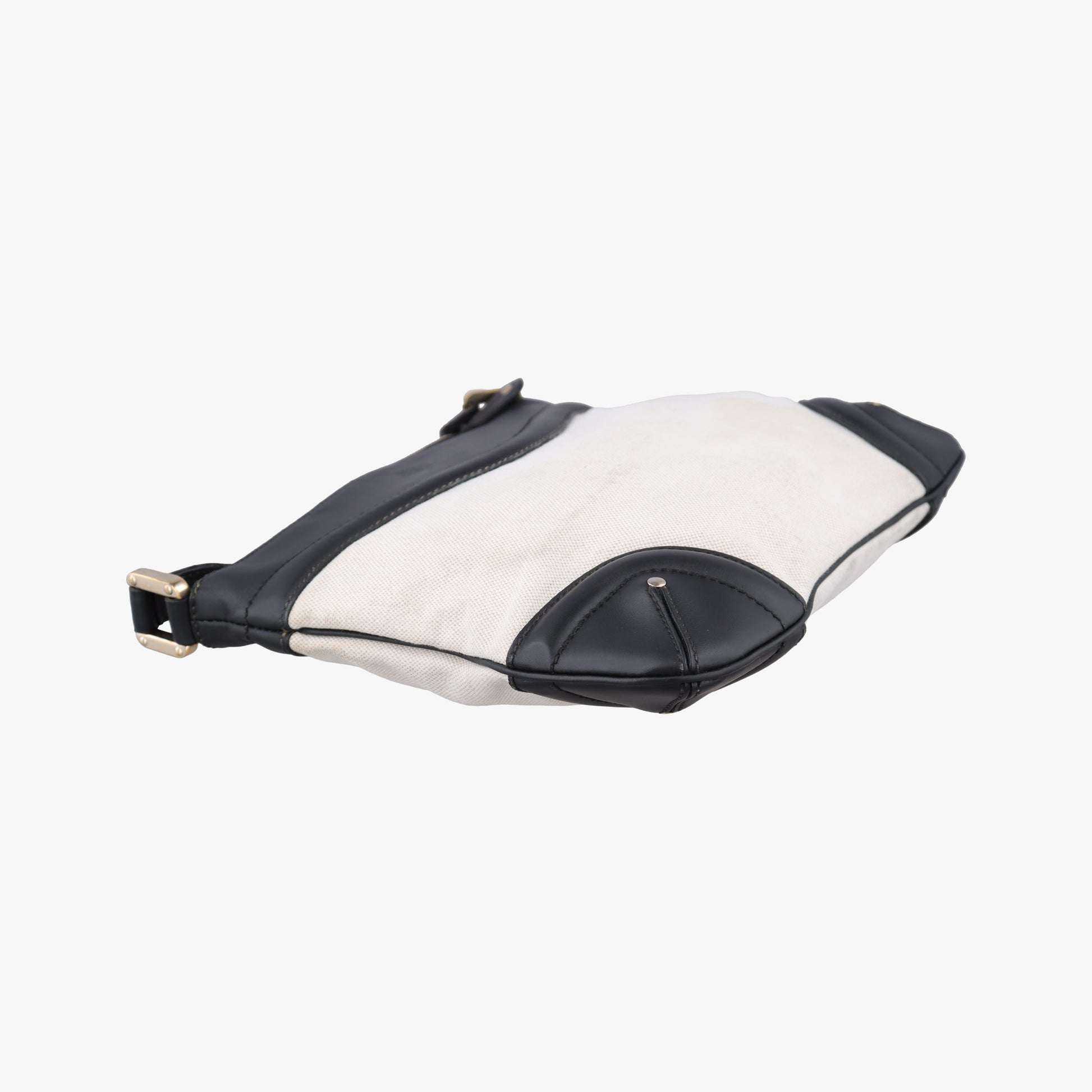 Crest Ivory × Black Leather×Canvas 141446 クレスト アイボリー × ブラック レザー×キャンバス 141446 