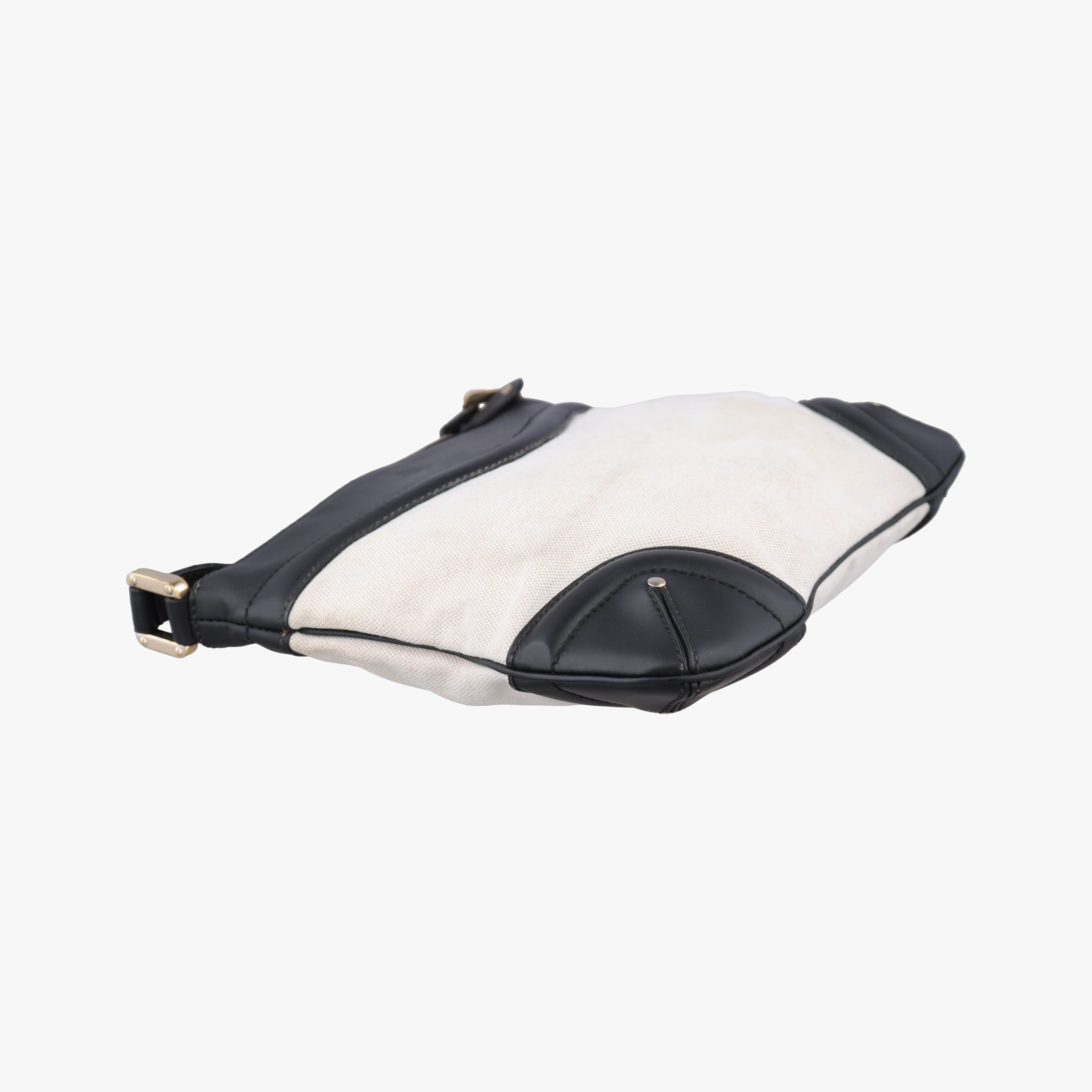 Crest Ivory × Black Leather×Canvas 141446 クレスト アイボリー × ブラック レザー×キャンバス 141446 