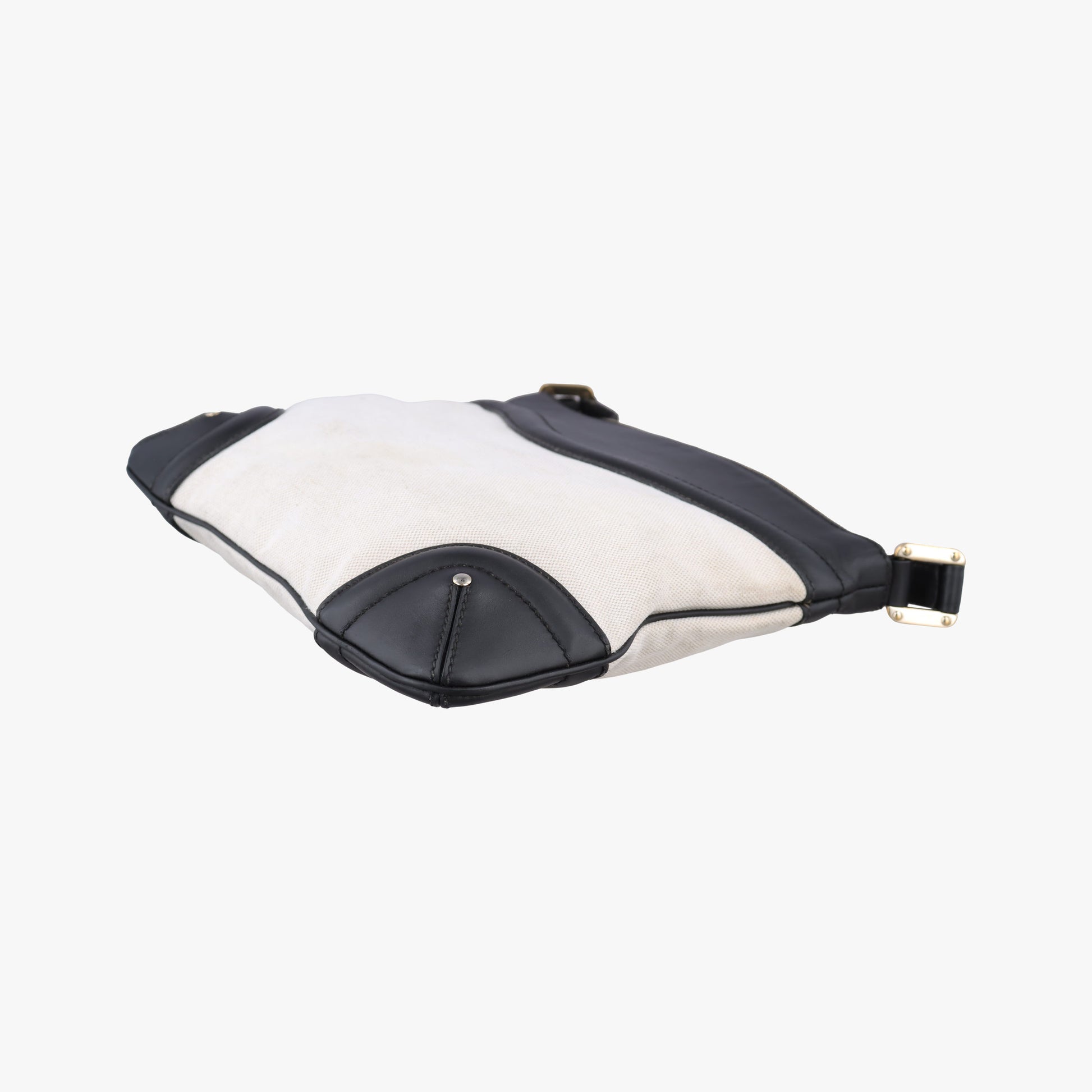 Crest Ivory × Black Leather×Canvas 141446 クレスト アイボリー × ブラック レザー×キャンバス 141446 