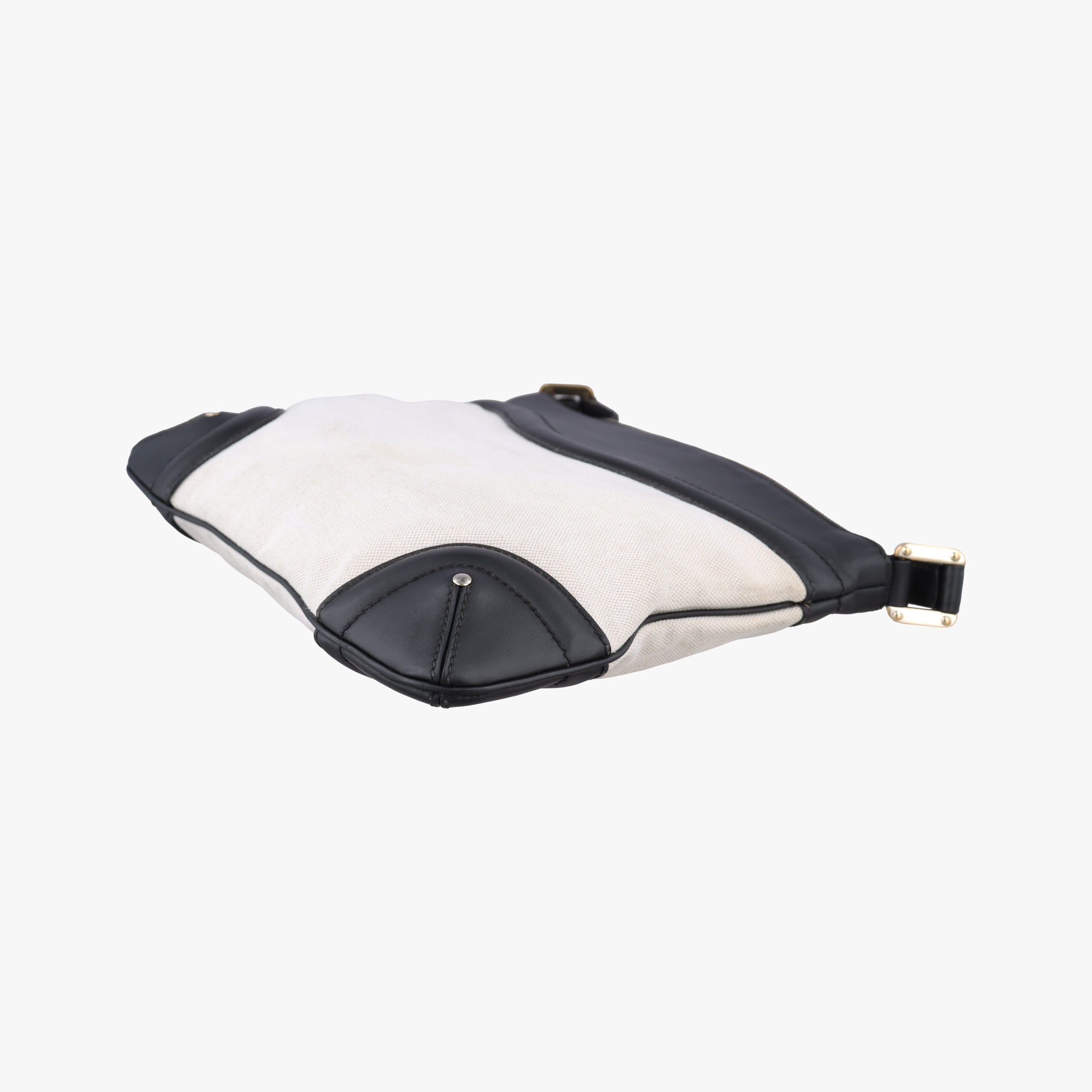 Crest Ivory × Black Leather×Canvas 141446 クレスト アイボリー × ブラック レザー×キャンバス 141446 