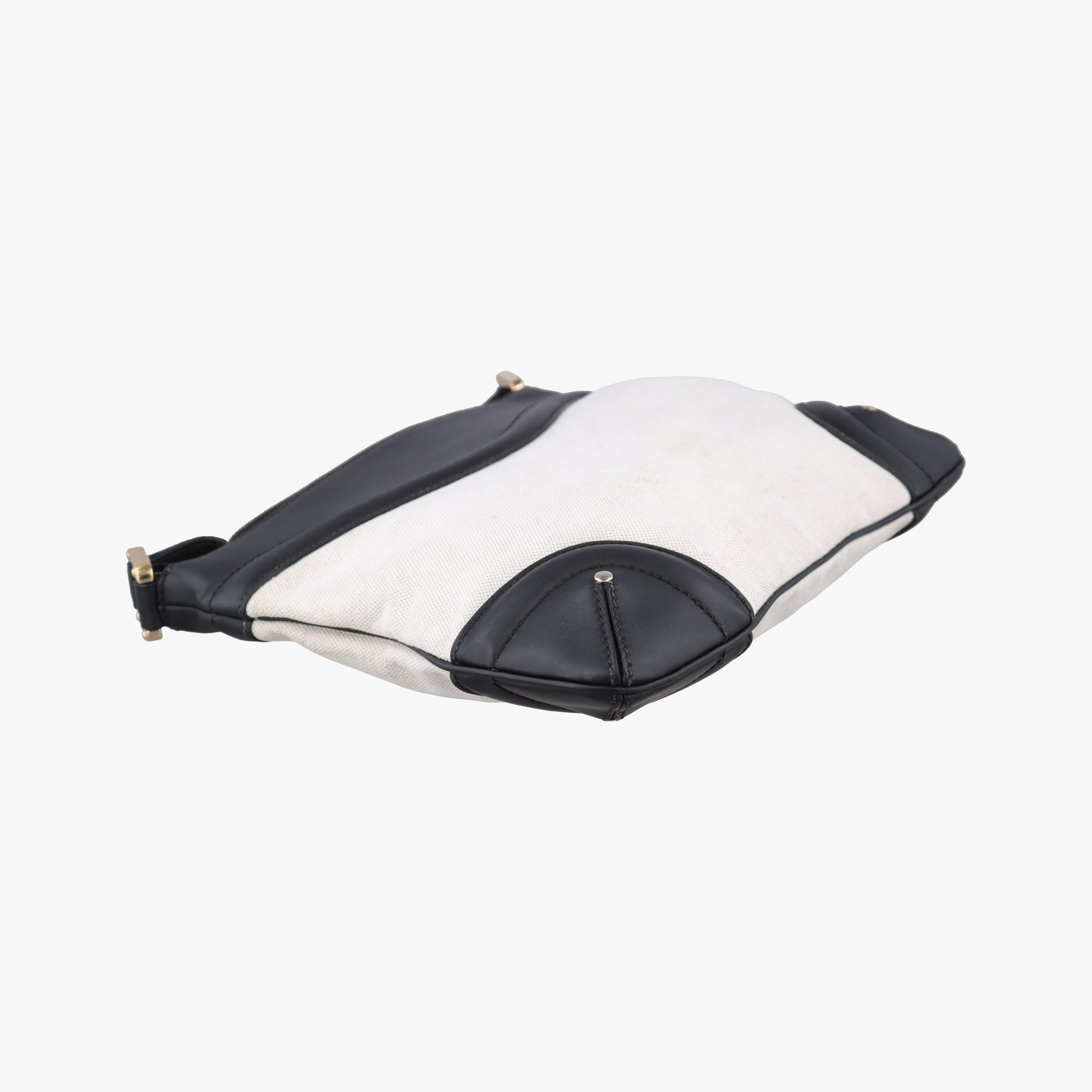 Crest Ivory × Black Leather×Canvas 141446 クレスト アイボリー × ブラック レザー×キャンバス 141446 