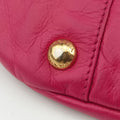 Triangle Logo Plate Rose Leather 180トライアングルロゴプレート ローズ レッド レザー 180