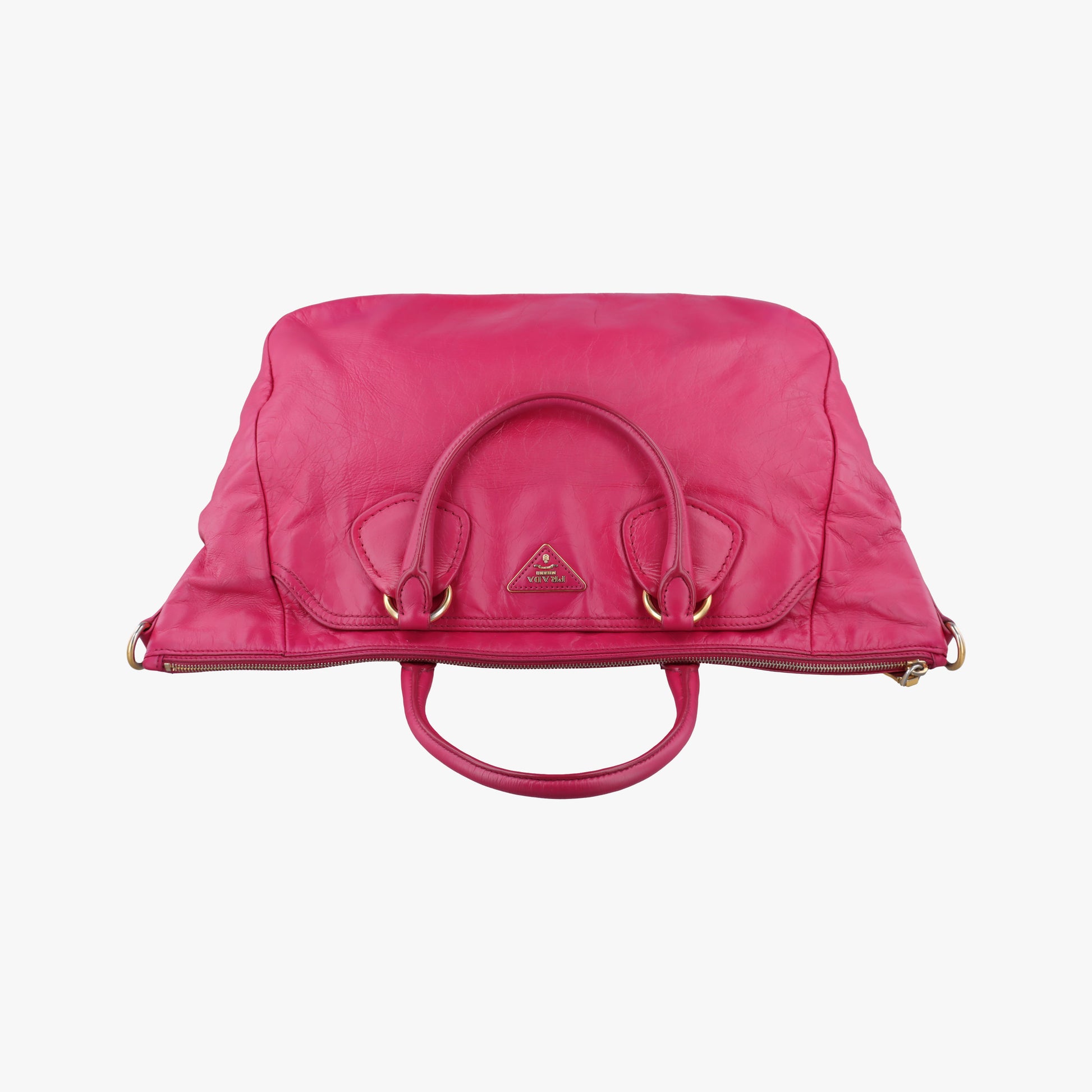 Triangle Logo Plate Rose Leather 180トライアングルロゴプレート ローズ レッド レザー 180