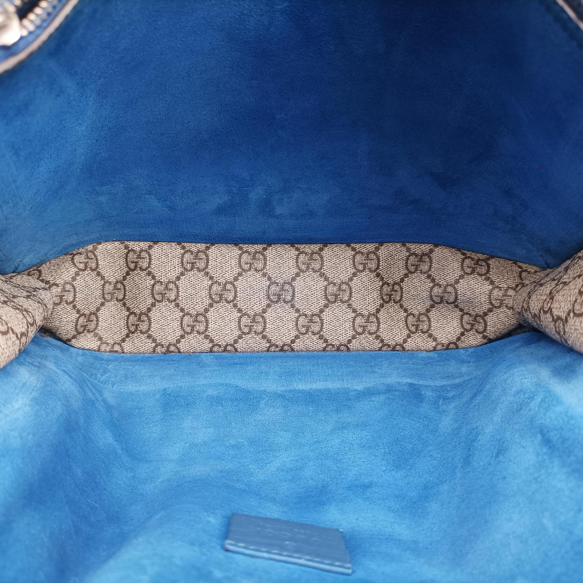 Dionysus beige×blue PVC coated canvas × suede 403348 B020216103ディオニュソス ベージュ×ブルー PVCコーティングキャンバス × スエード 403348 B020216103