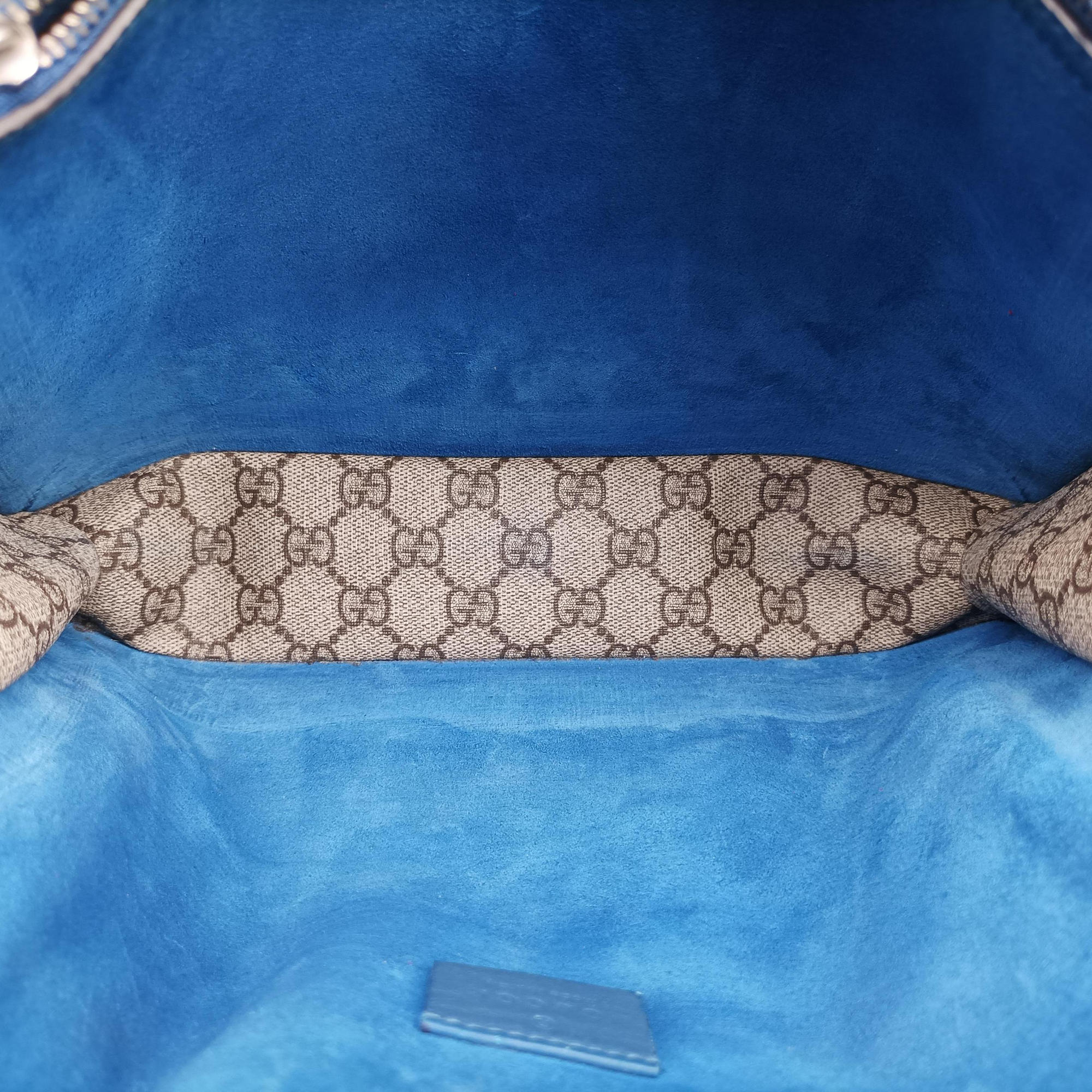 Dionysus beige×blue PVC coated canvas × suede 403348 B020216103ディオニュソス ベージュ×ブルー PVCコーティングキャンバス × スエード 403348 B020216103