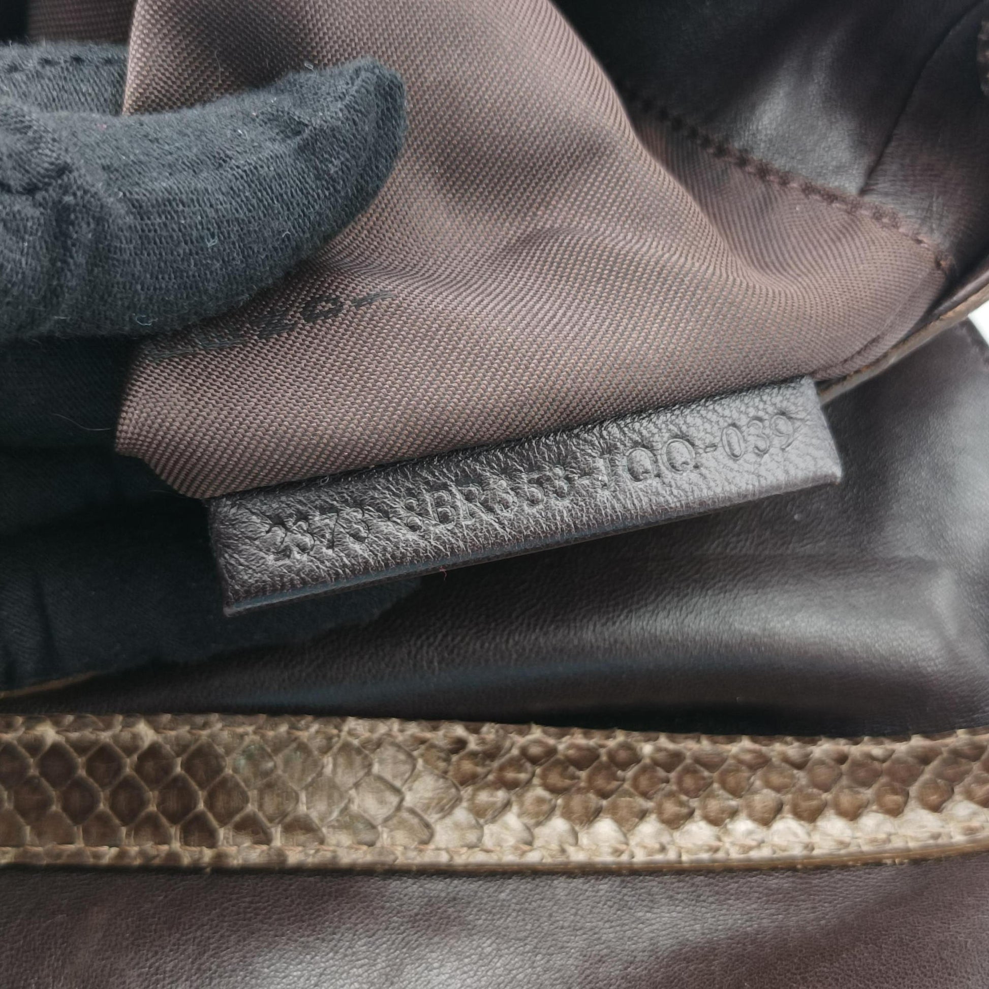 Chef Brown Mink Fur × Python 8BR445 2373-8BR353-JQQ-039シェフ ブラウン ミンク × パイソン 8BR445 2373-8BR353-JQQ-039