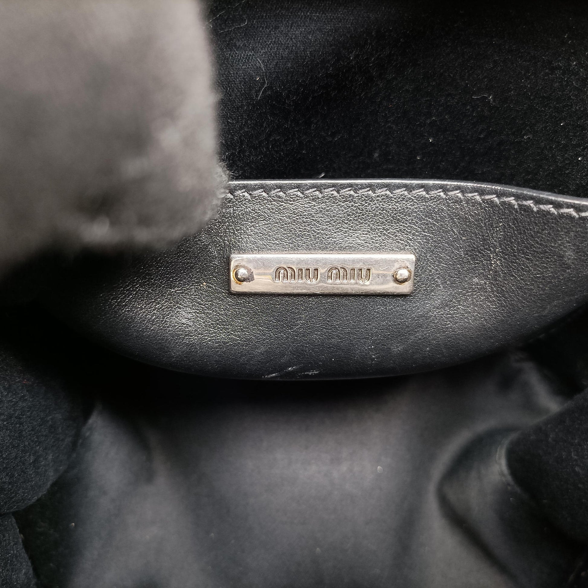 Miu Lady Beige Lizard Embossed Leather 5BA044 53ミュウ レディ ベージュ リザード型押しレザー 5BA044 53
