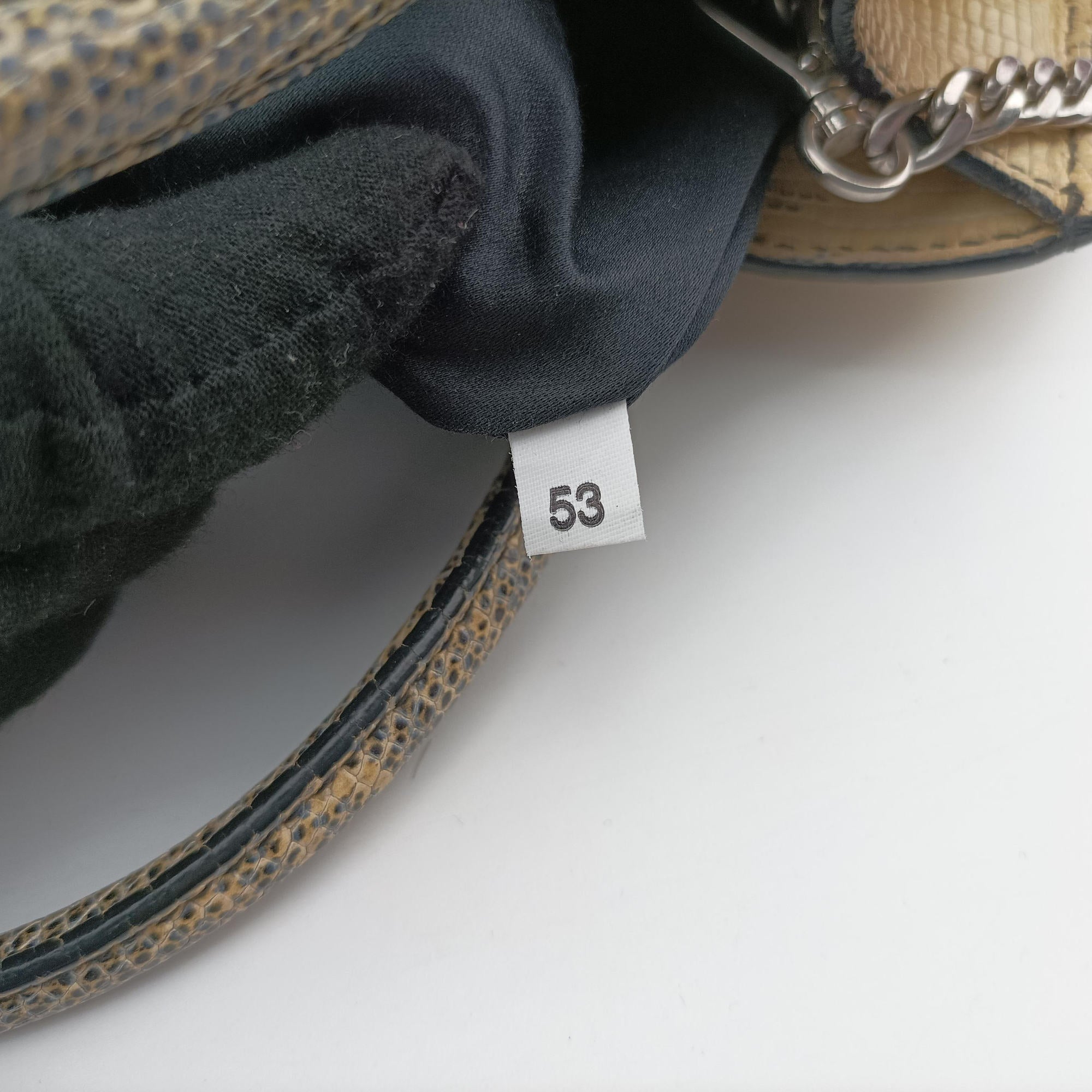 Miu Lady Beige Lizard Embossed Leather 5BA044 53ミュウ レディ ベージュ リザード型押しレザー 5BA044 53