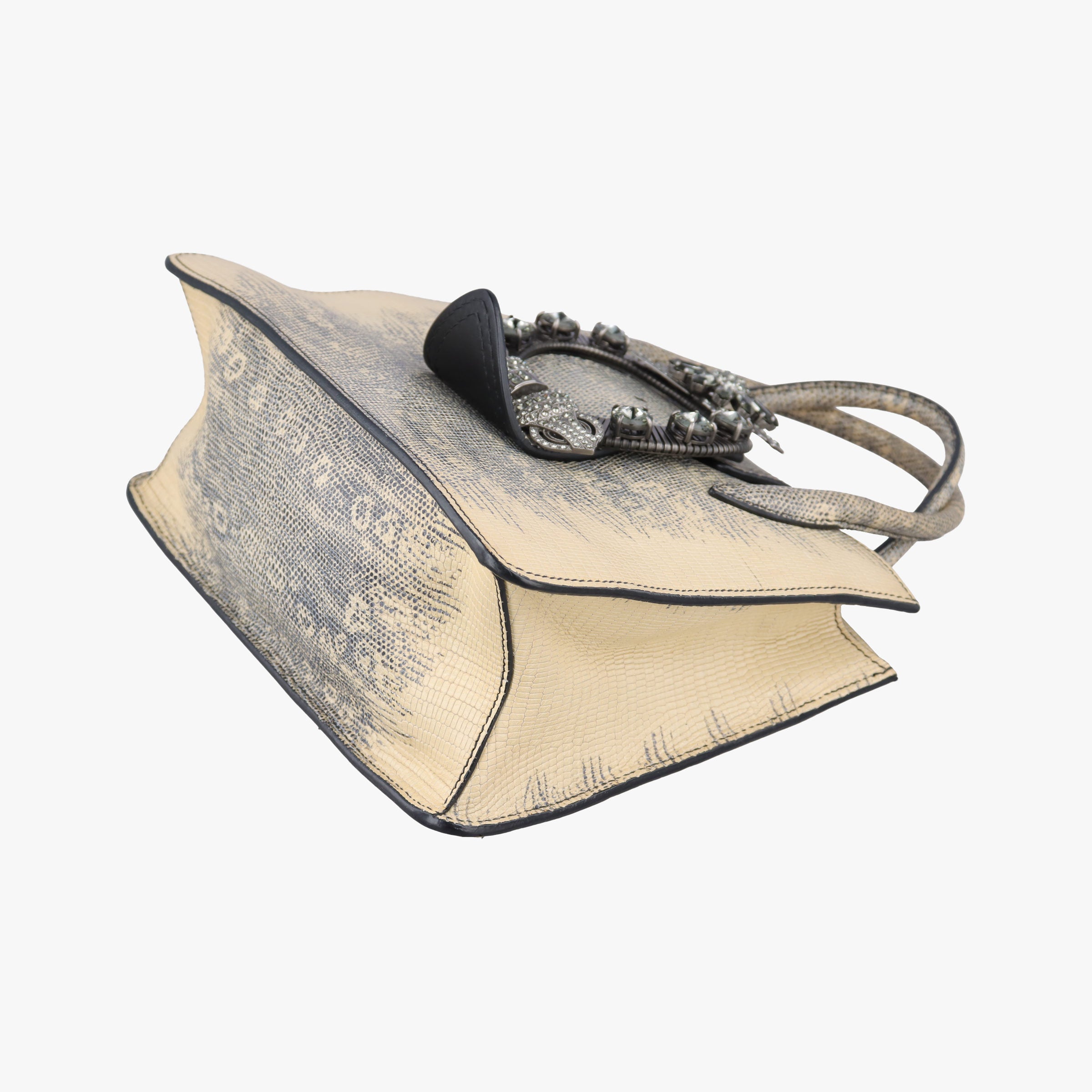 Miu Lady Beige Lizard Embossed Leather 5BA044 53ミュウ レディ ベージュ リザード型押しレザー 5BA044 53