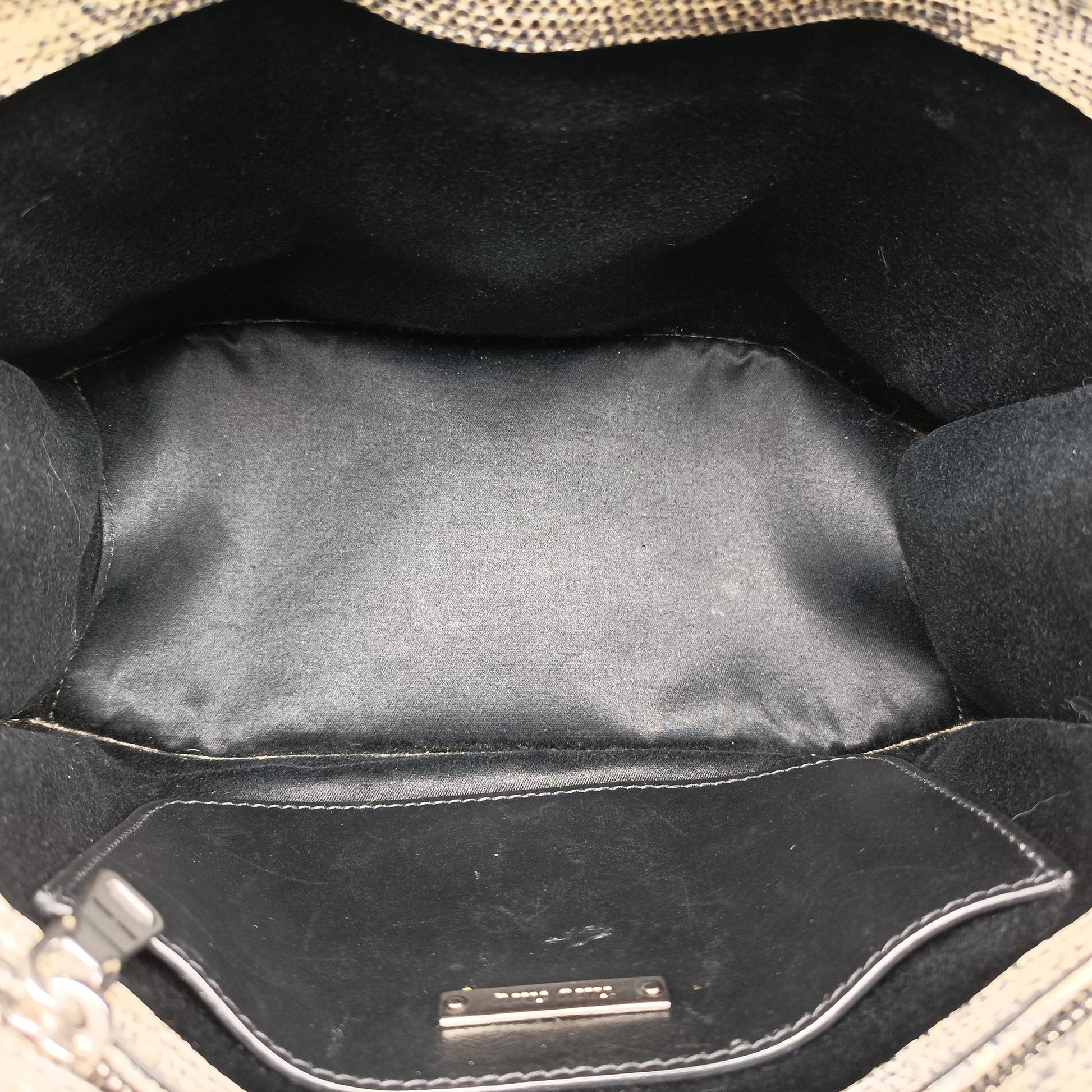 Miu Lady Beige Lizard Embossed Leather 5BA044 53ミュウ レディ ベージュ リザード型押しレザー 5BA044 53