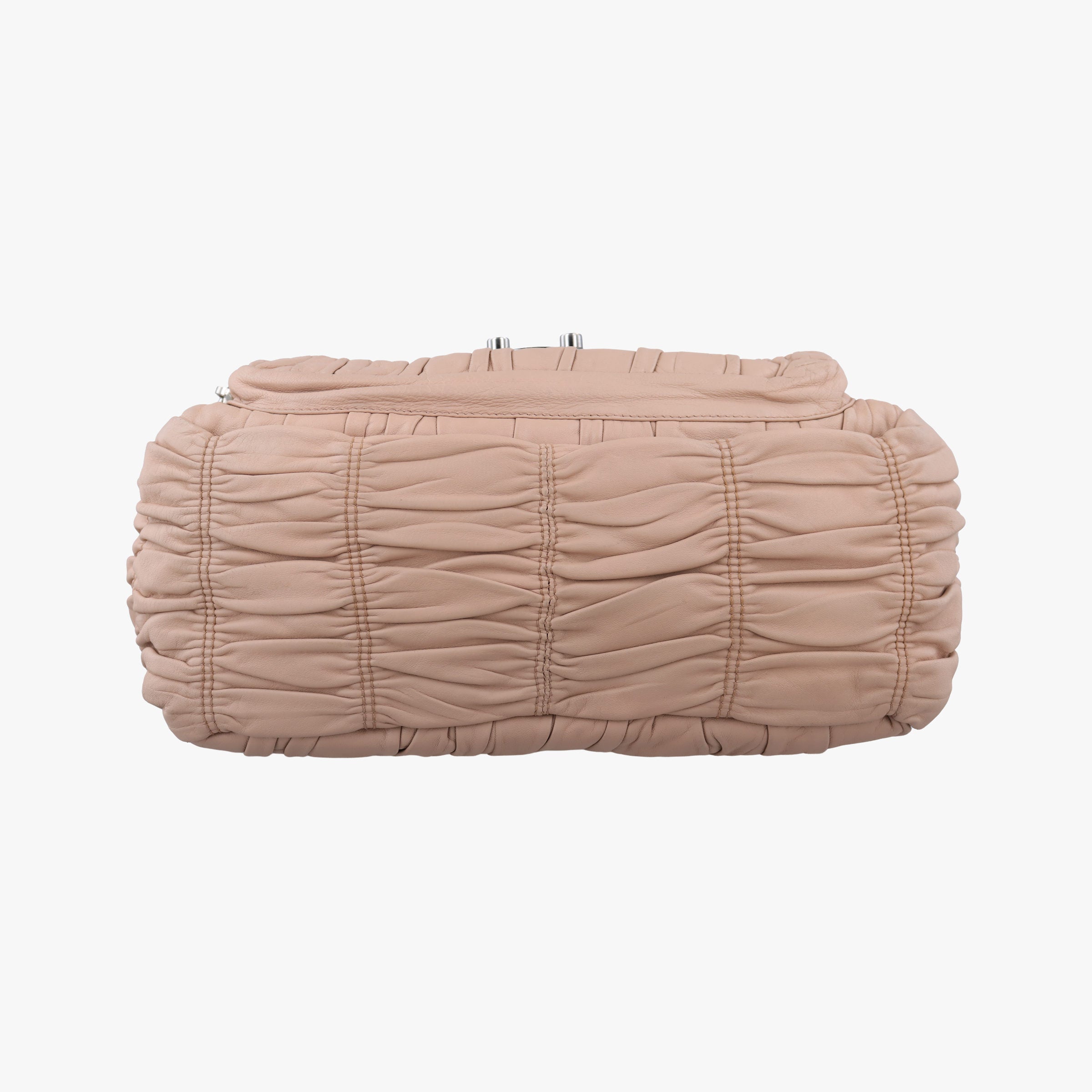 Gaufre Logo Flap Pink Nappa Leather BT0939 7/Qギャザー ロゴフラップ ピンク ナッパレザー BT0939 7/Q