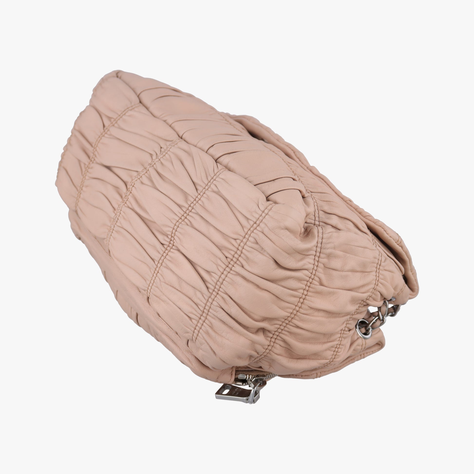 Gaufre Logo Flap Pink Nappa Leather BT0939 7/Qギャザー ロゴフラップ ピンク ナッパレザー BT0939 7/Q