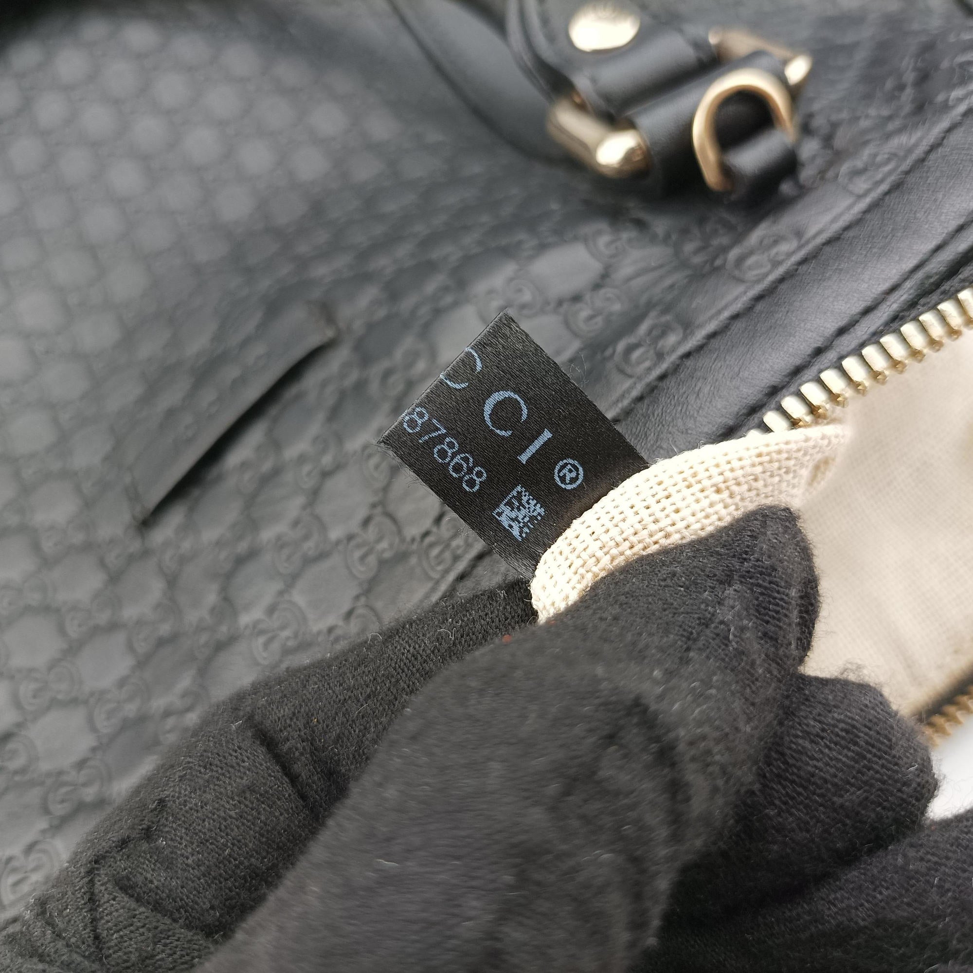 Microguccissima Black Leather 449663 A027587868マイクログッチシマ ブラック レザー 449663 A027587868