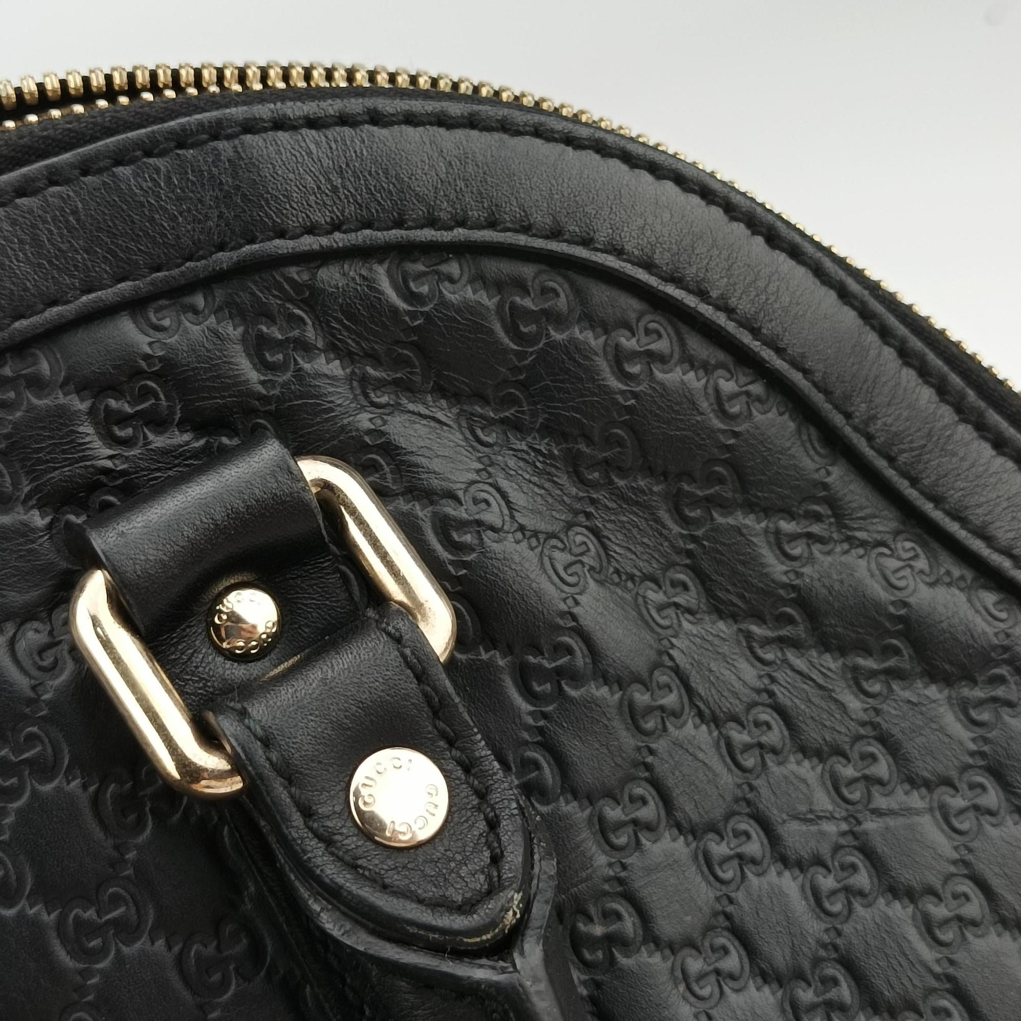 Microguccissima Black Leather 449663 A027587868マイクログッチシマ ブラック レザー 449663 A027587868