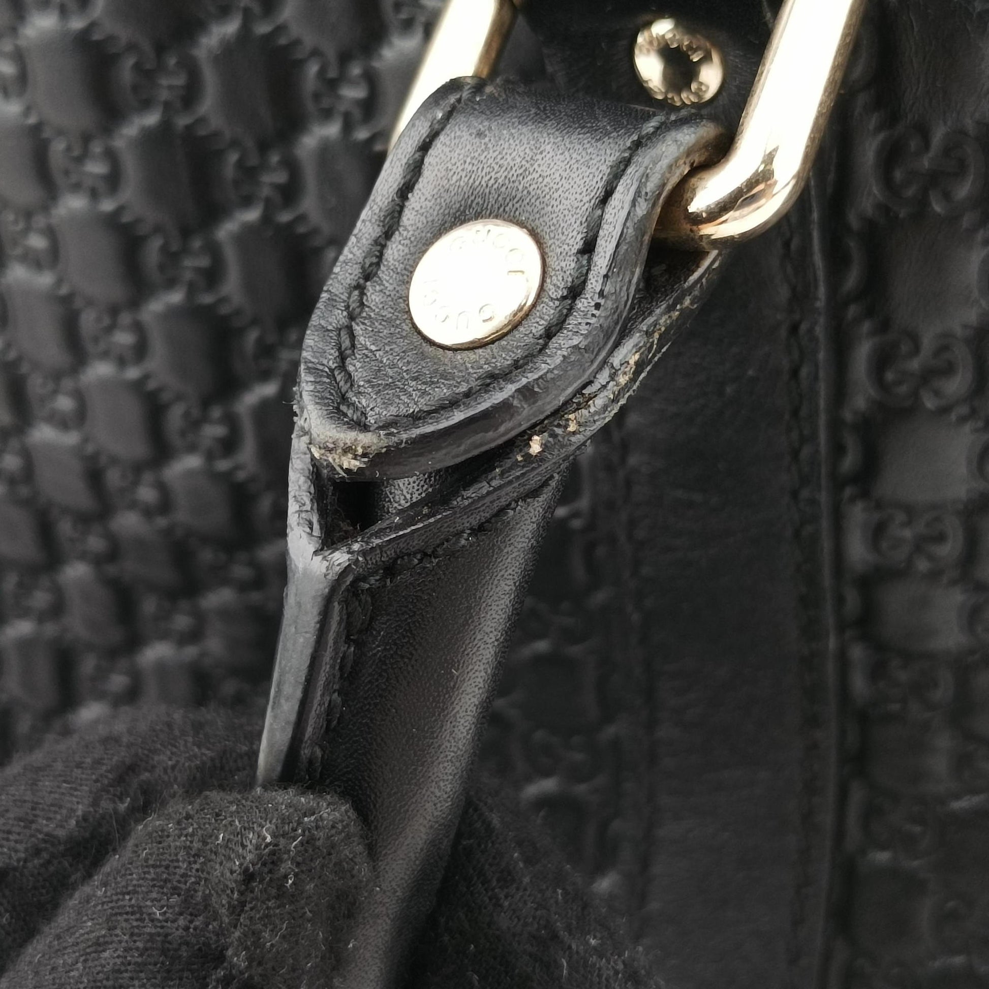 Microguccissima Black Leather 449663 A027587868マイクログッチシマ ブラック レザー 449663 A027587868