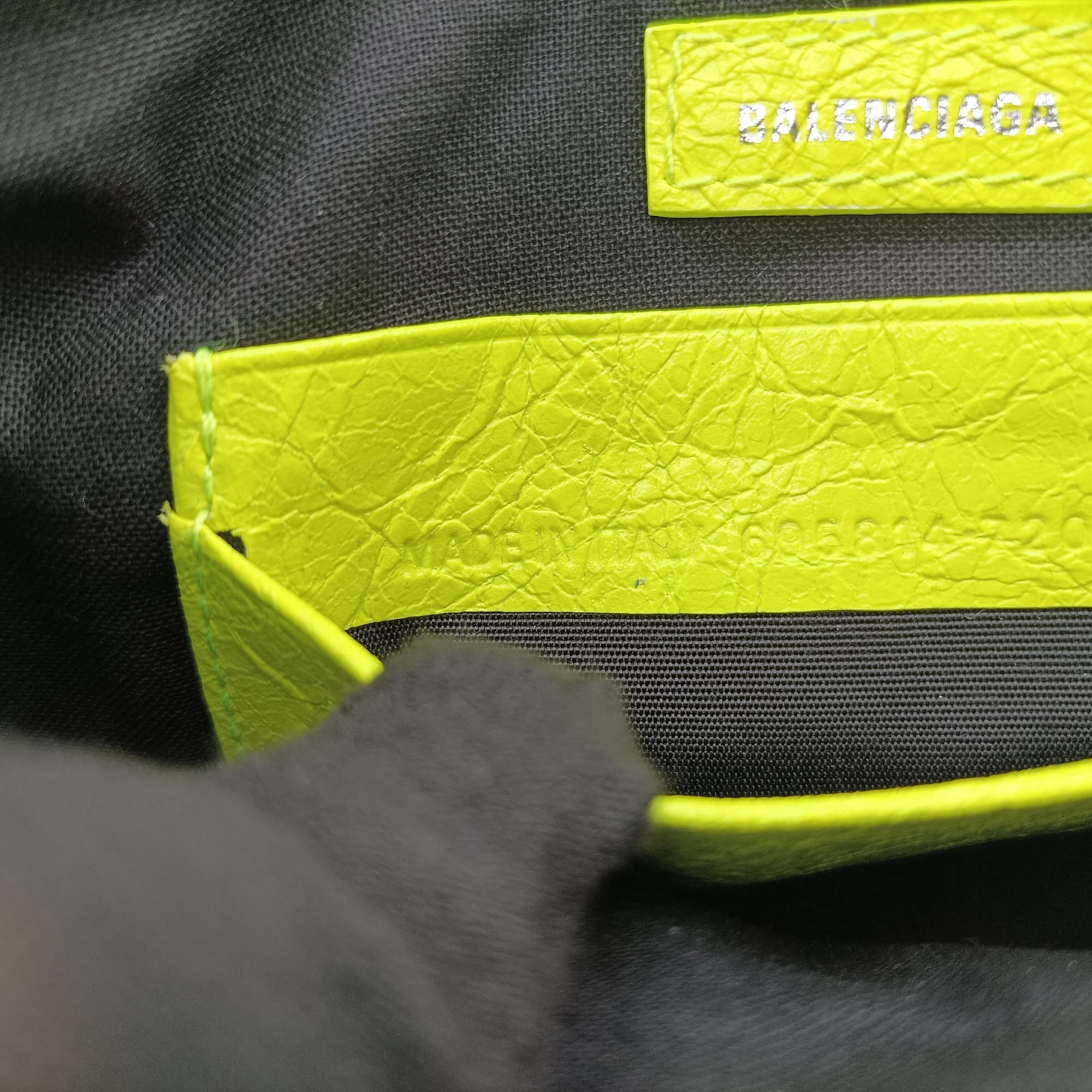 Le Cagole Green lambskin 605814-7206.R.493075ルカゴール グリーン ラムスキン 605814-7206.R.493075
