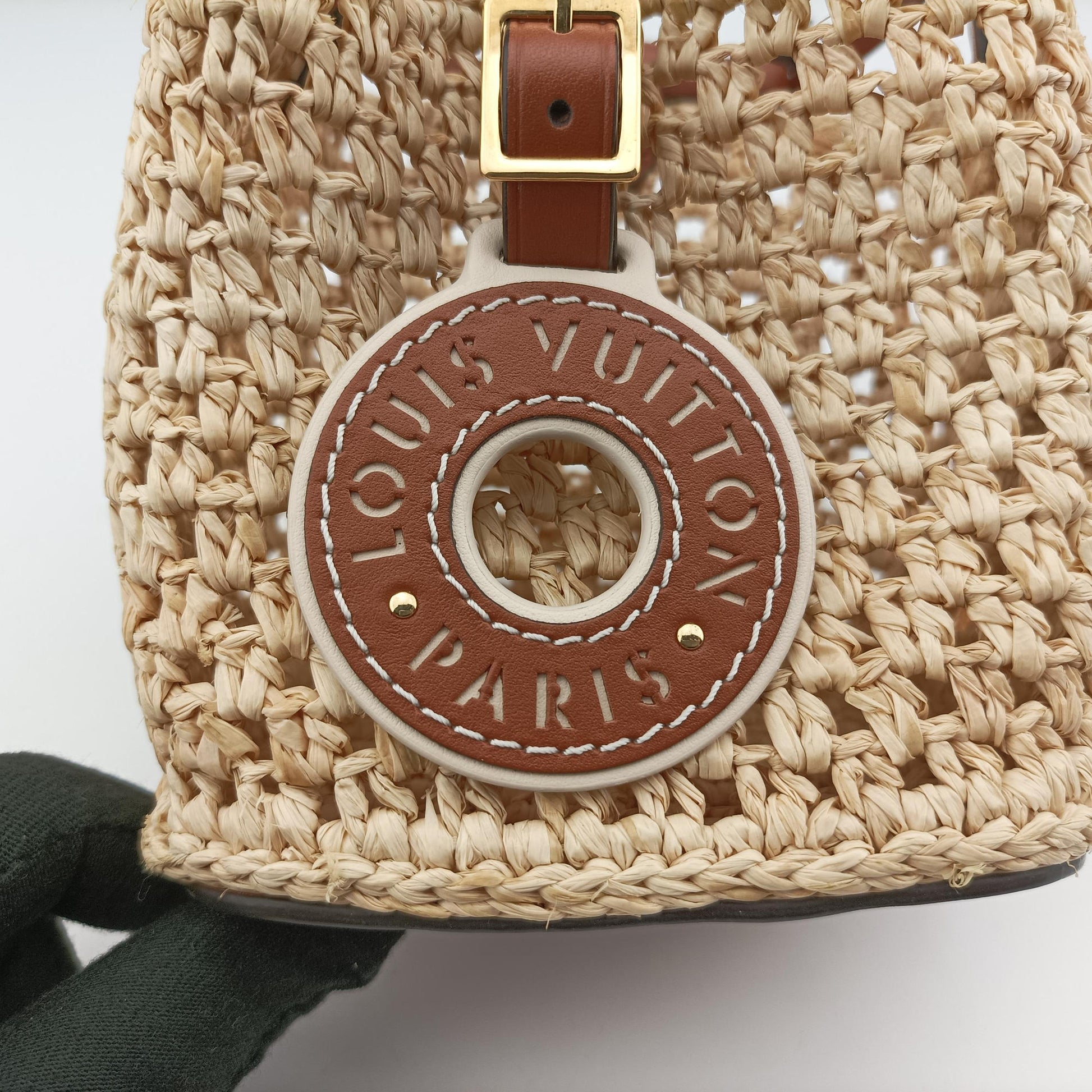 Noé Purse Beige x Brown natural raffia M83521 IC Chipノエ パース ベージュ×ブラウン ナチュラルラフィア M83521 ICチップ