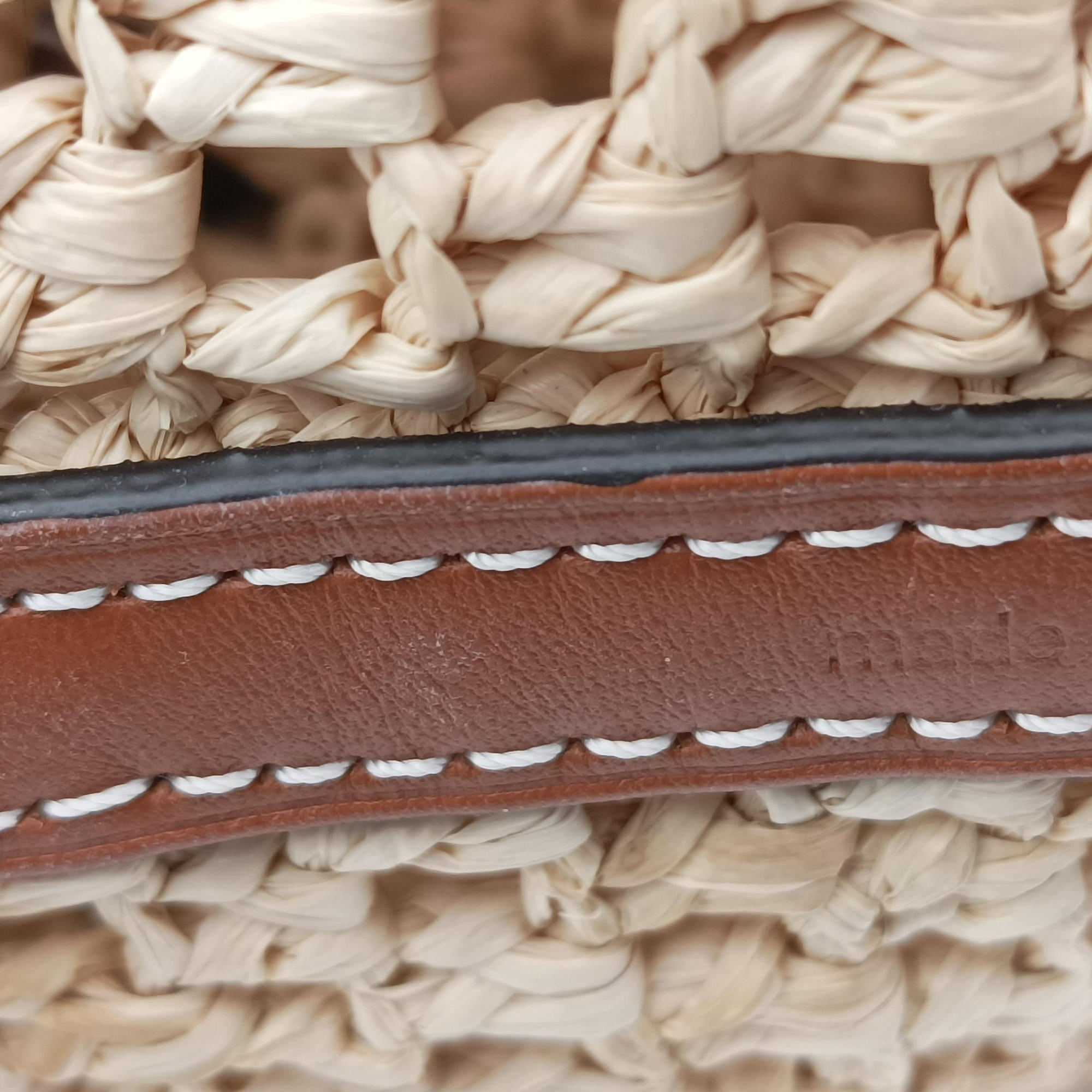 Noé Purse Beige x Brown natural raffia M83521 IC Chipノエ パース ベージュ×ブラウン ナチュラルラフィア M83521 ICチップ