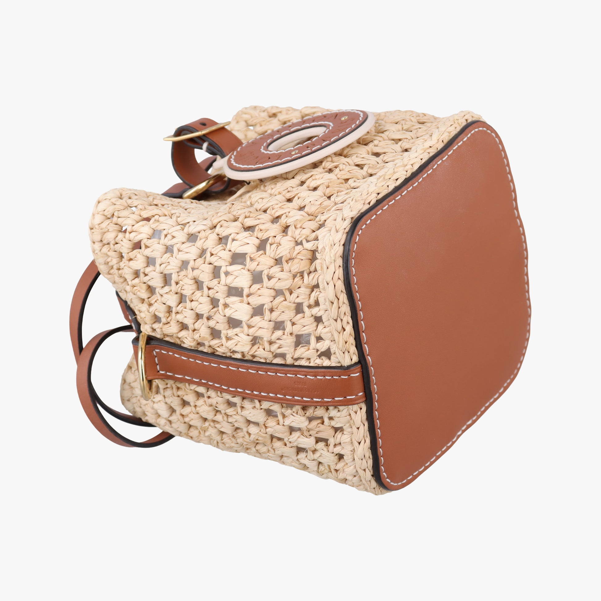 Noé Purse Beige x Brown natural raffia M83521 IC Chipノエ パース ベージュ×ブラウン ナチュラルラフィア M83521 ICチップ