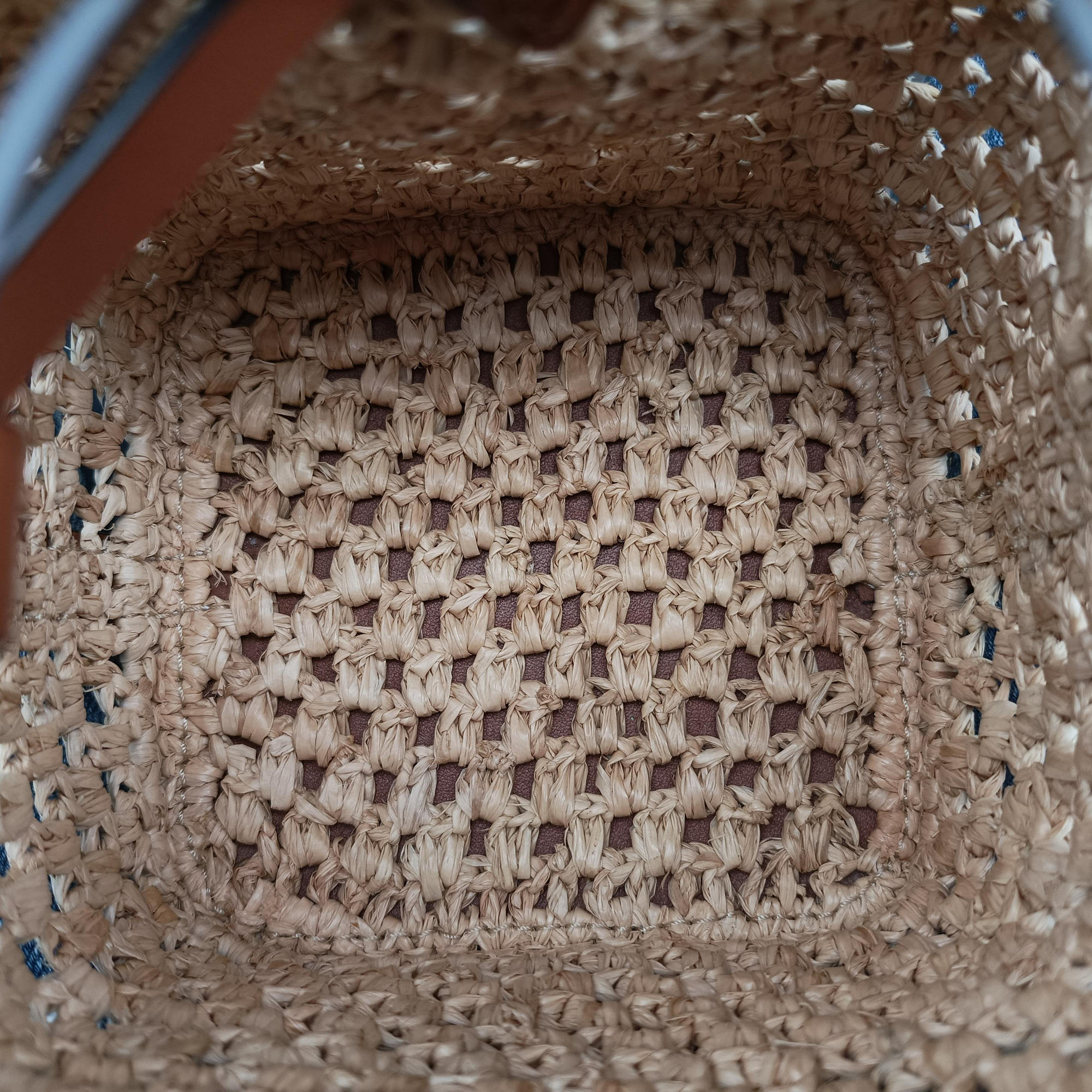 Noé Purse Beige x Brown natural raffia M83521 IC Chipノエ パース ベージュ×ブラウン ナチュラルラフィア M83521 ICチップ