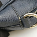 Triangle Logo Plate Navy Saffiano Leather 164 7/R三角 ロゴ プレート ブルーブラック サフィアーノレザー 164 7/R