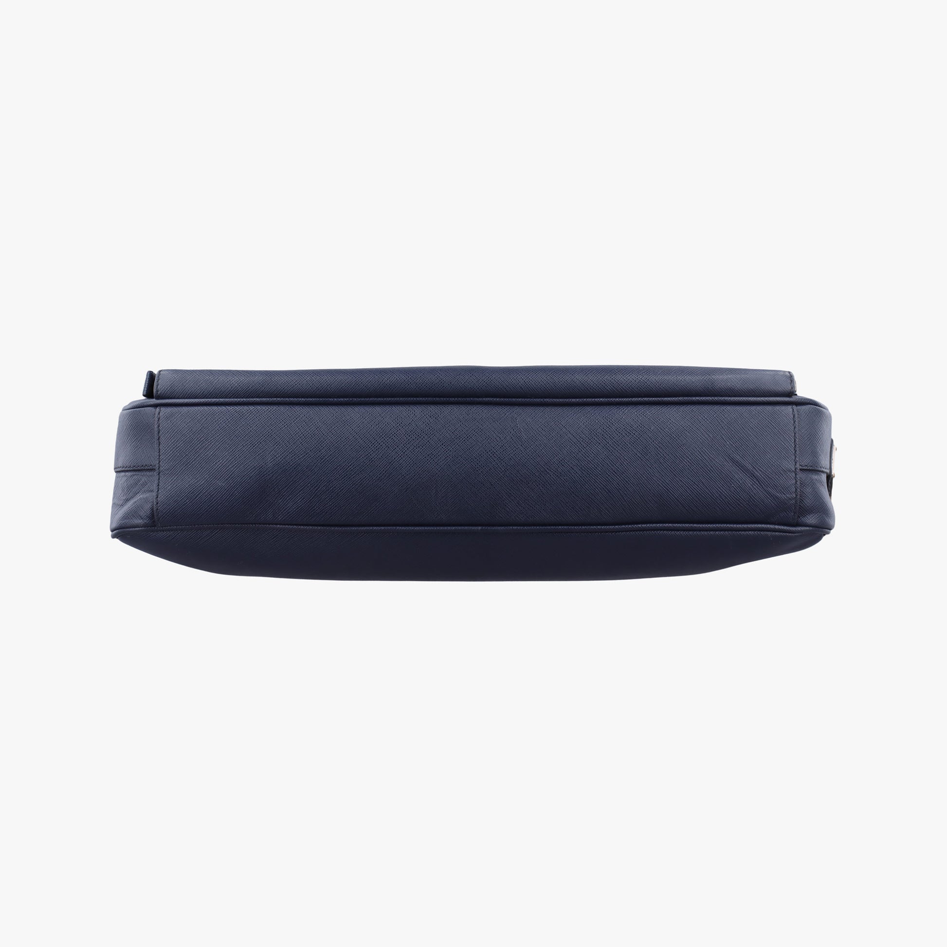 Triangle Logo Plate Navy Saffiano Leather 164 7/R三角 ロゴ プレート ブルーブラック サフィアーノレザー 164 7/R