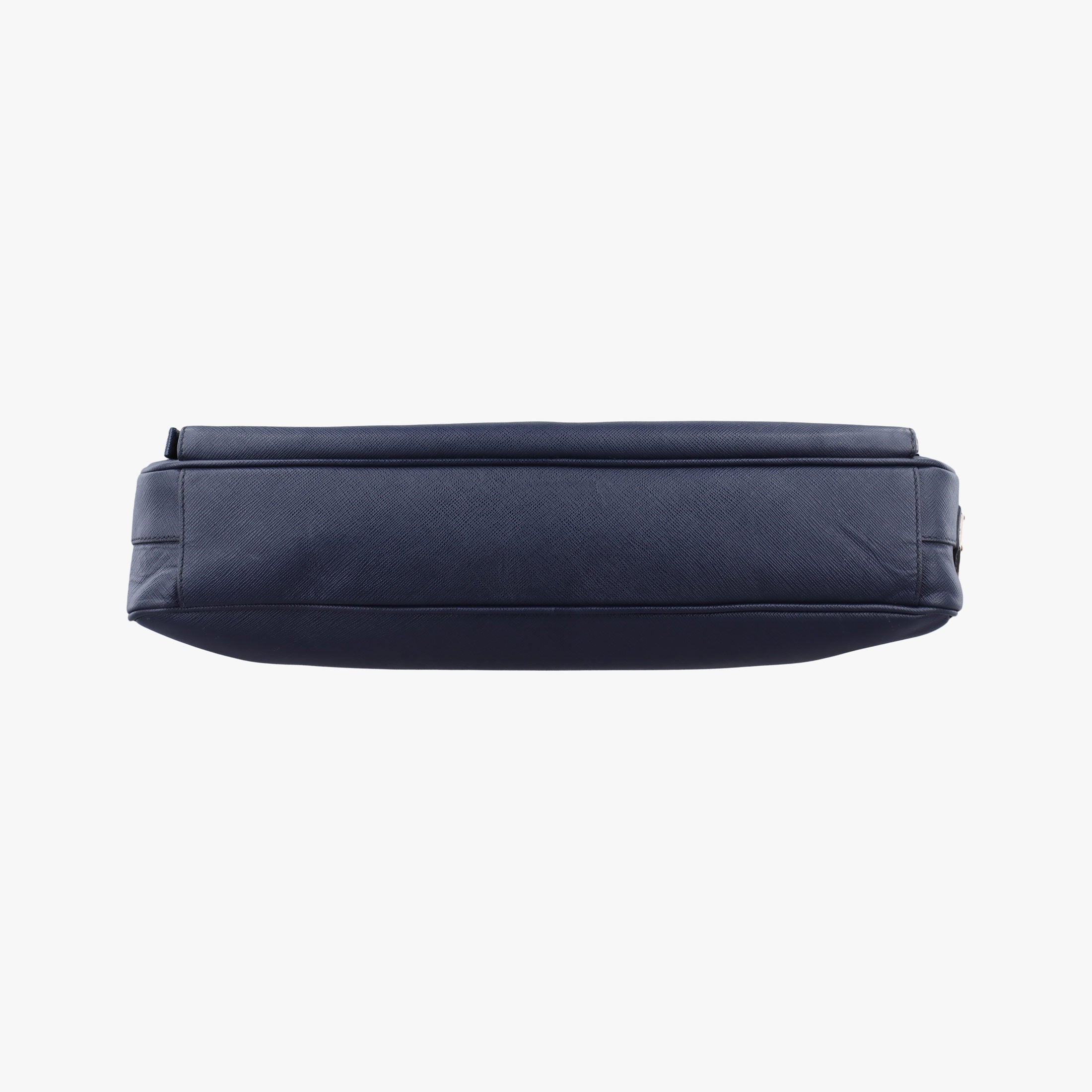 Triangle Logo Plate Navy Saffiano Leather 164 7/R三角 ロゴ プレート ブルーブラック サフィアーノレザー 164 7/R