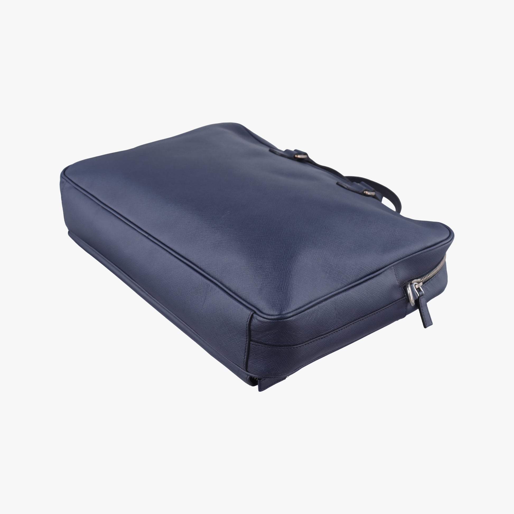 Triangle Logo Plate Navy Saffiano Leather 164 7/R三角 ロゴ プレート ブルーブラック サフィアーノレザー 164 7/R