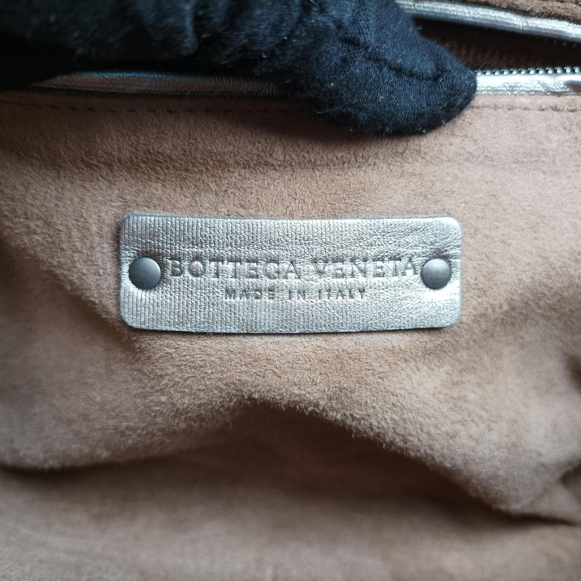 NODINI Intrecciato Silver Gray lambskin B06389674Zノディーニ イントレチャート シルバーグレー ラムスキン B06389674Z