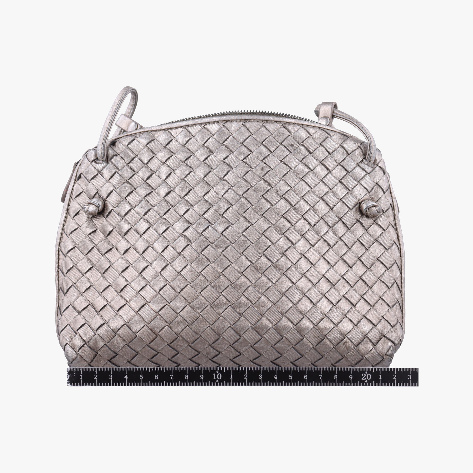 NODINI Intrecciato Silver Gray lambskin B06389674Zノディーニ イントレチャート シルバーグレー ラムスキン B06389674Z