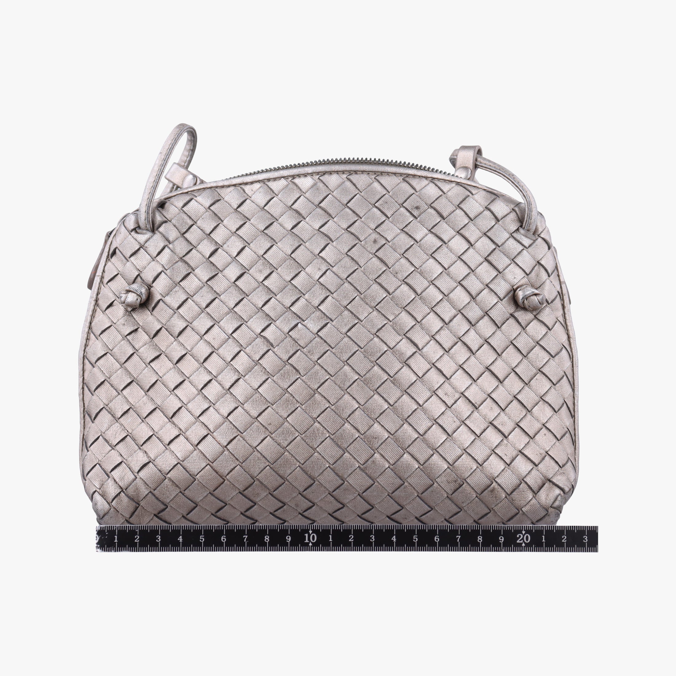 NODINI Intrecciato Silver Gray lambskin B06389674Zノディーニ イントレチャート シルバーグレー ラムスキン B06389674Z
