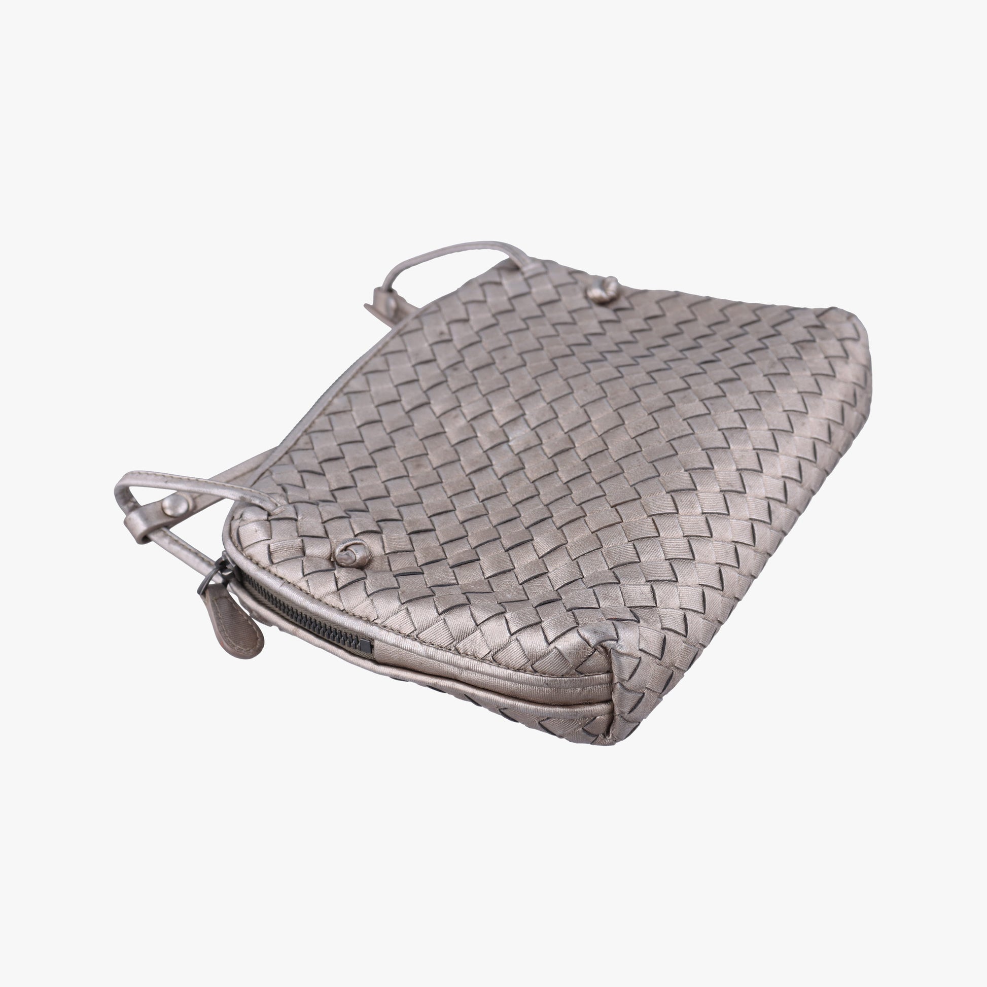 NODINI Intrecciato Silver Gray lambskin B06389674Zノディーニ イントレチャート シルバーグレー ラムスキン B06389674Z