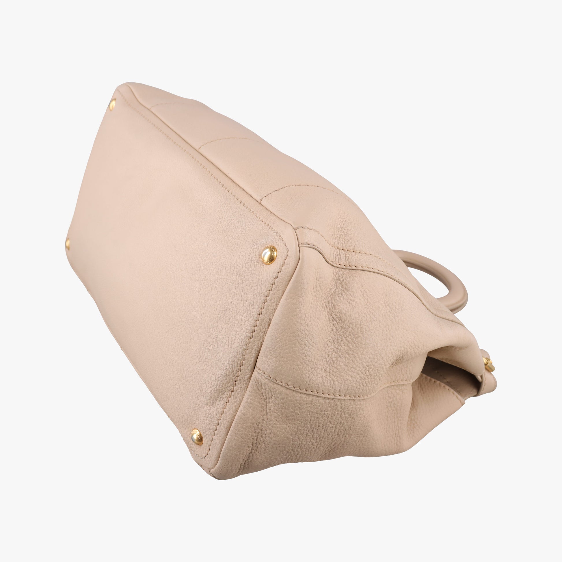 Cervo Frame Satchel Beige Leather 113セルボ フレーム サッチェル ベージュ レザー 113