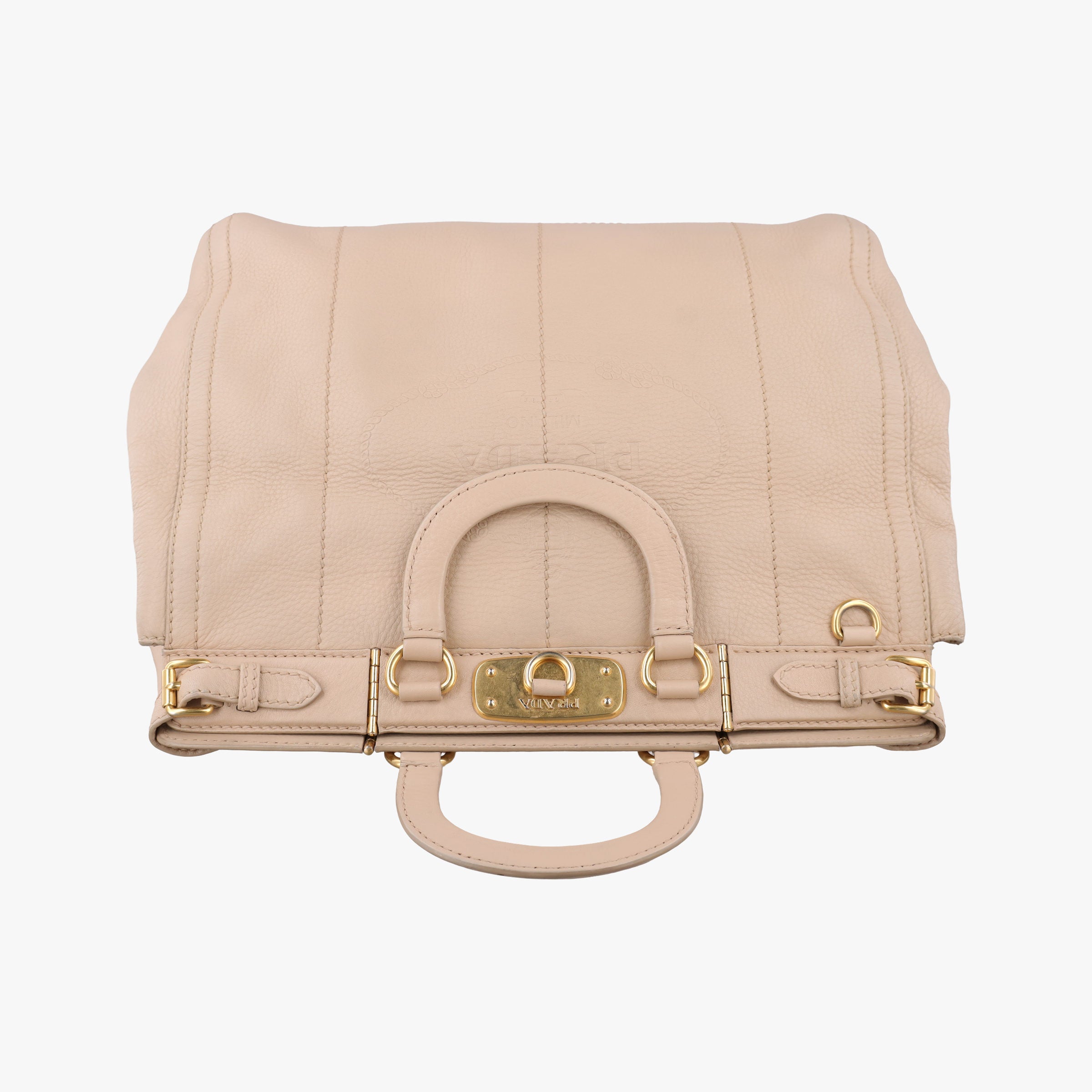Cervo Frame Satchel Beige Leather 113セルボ フレーム サッチェル ベージュ レザー 113