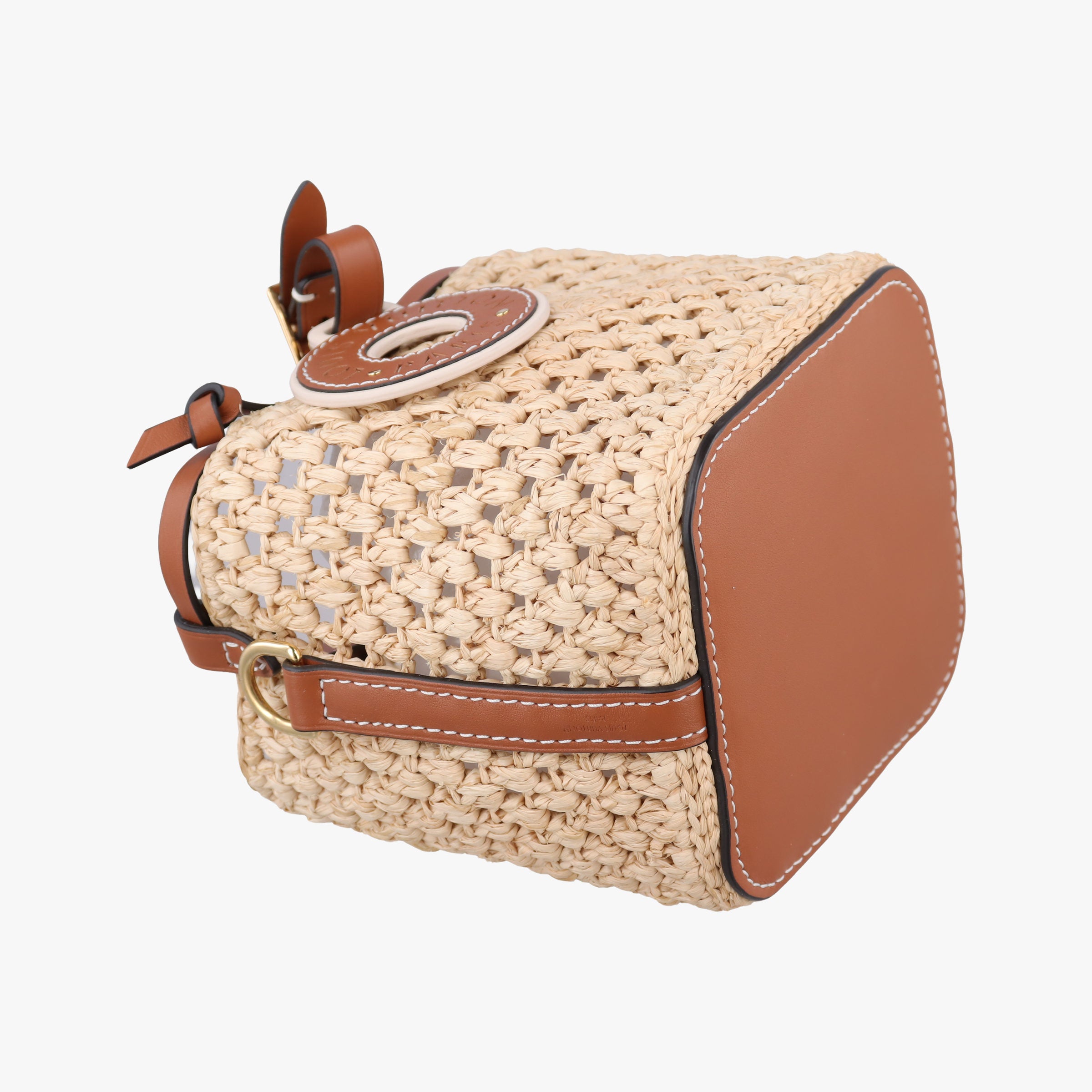 Noé Purse Beige x Brown natural raffia M83521 IC Chipノエ パース ベージュ×ブラウン ナチュラルラフィア M83521 ICチップ