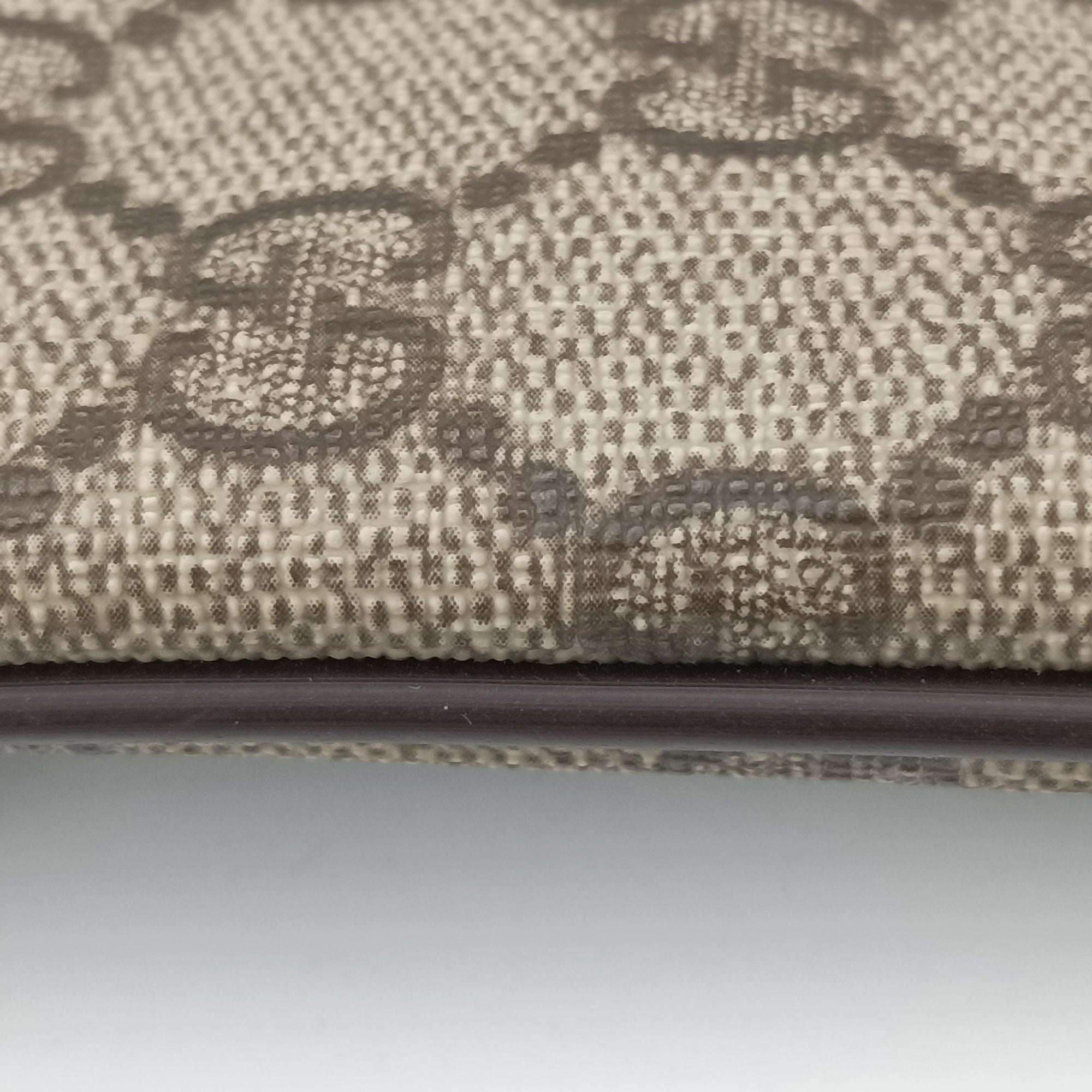 GG Plus GG Supreme Beige×Brown PVC coated canvas 201446 D6121252GGプラス GGスプリーム ベージュ×ブラウン PVCコーティングキャンバス 201446 D6121252