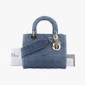 Lady Dior Navy Jacquard 50-MA-0270レディディオール ネイビー ジャガード 50-MA-0270
