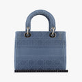 Lady Dior Navy Jacquard 50-MA-0270レディディオール ネイビー ジャガード 50-MA-0270
