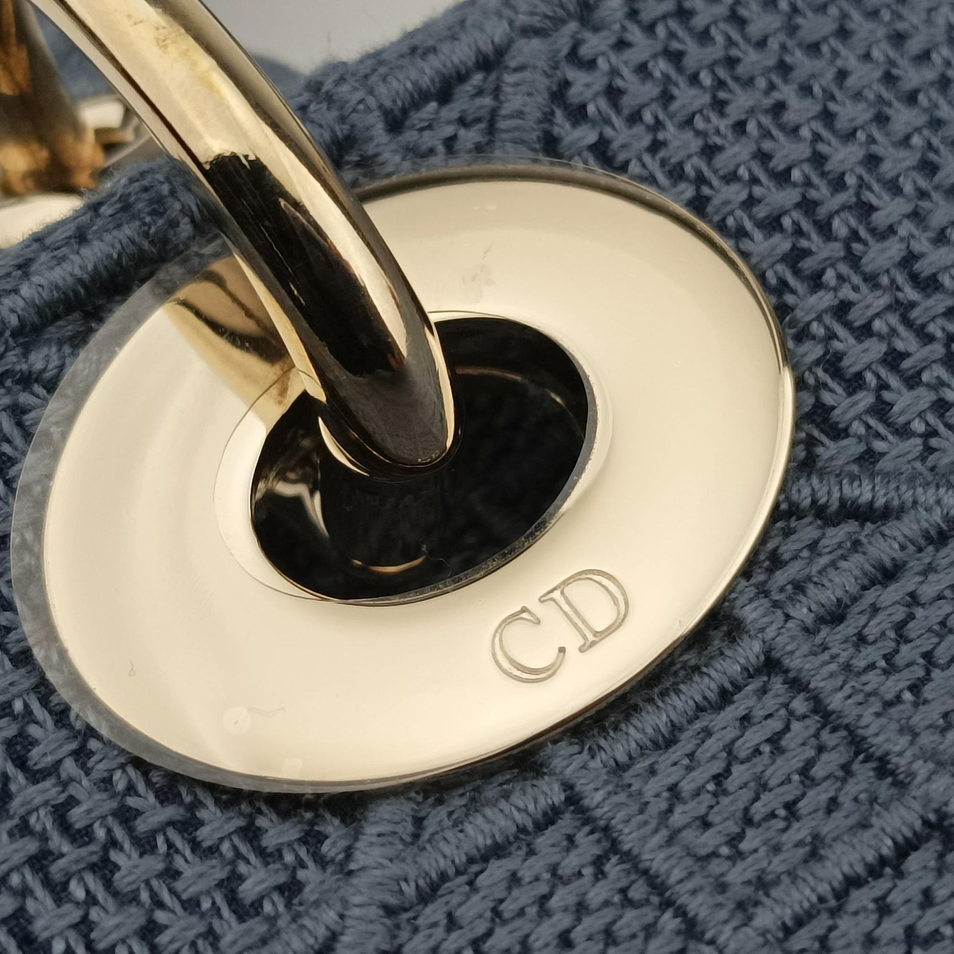 Lady Dior Navy Jacquard 50-MA-0270レディディオール ネイビー ジャガード 50-MA-0270