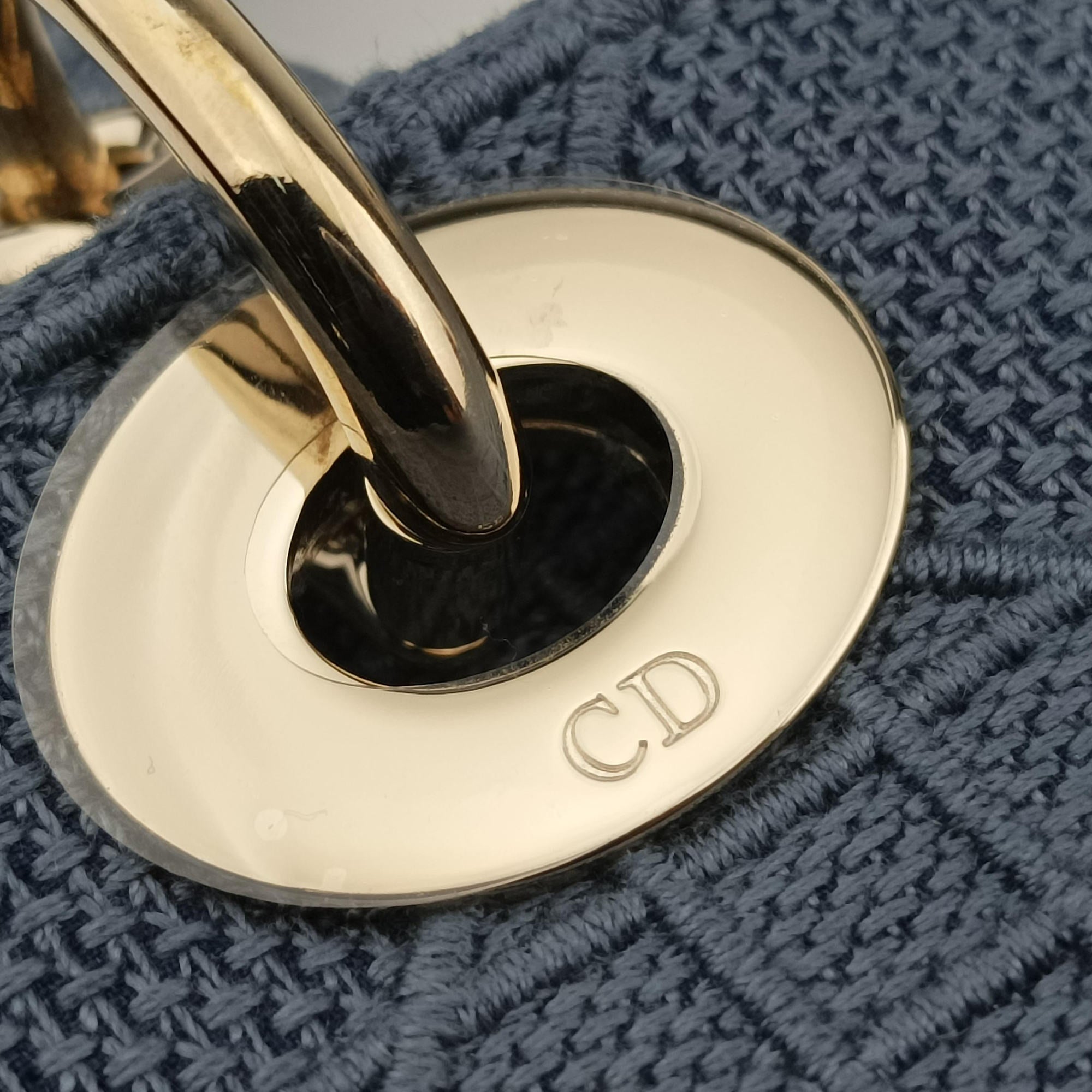 Lady Dior Navy Jacquard 50-MA-0270レディディオール ネイビー ジャガード 50-MA-0270