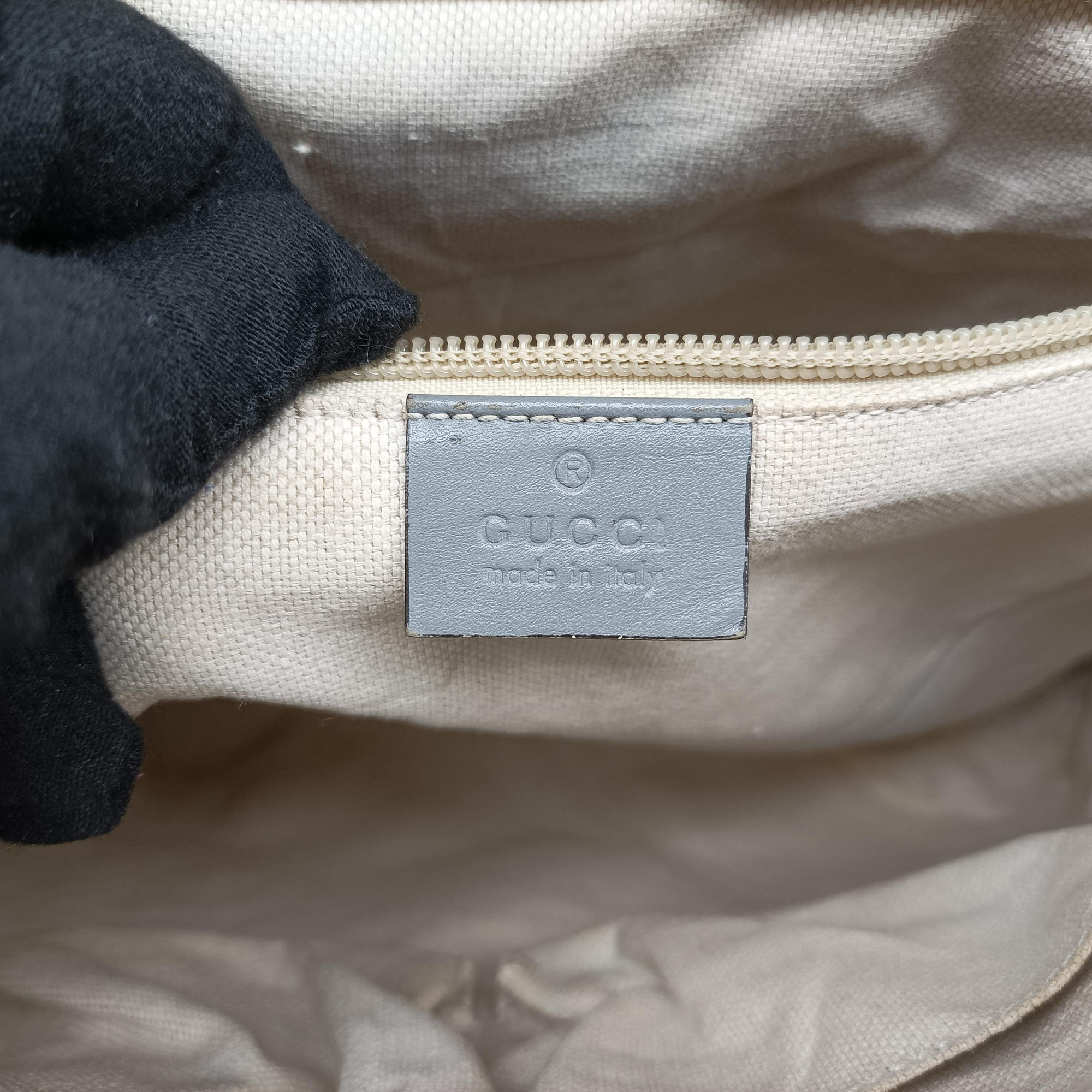 GG Supreme Messenger Beige×gray PVC coated canvas×Leather 353429 A016415092GGスプリーム メッセンジャー ベージュ×グレー PVCコーティングキャンバス×レザー 353429 A016415092