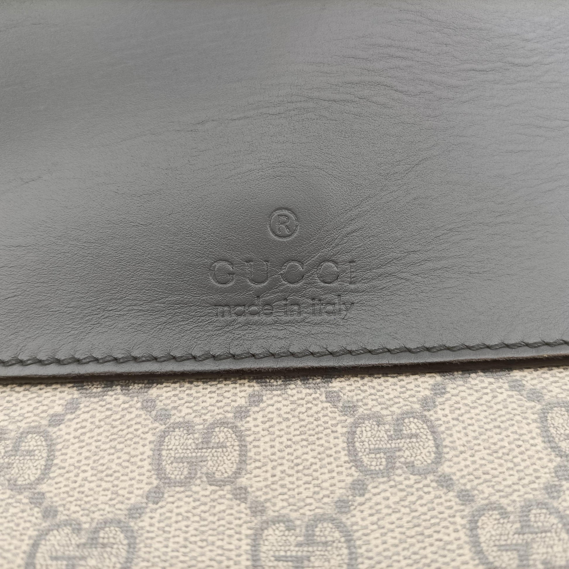 GG Supreme Messenger Beige×gray PVC coated canvas×Leather 353429 A016415092GGスプリーム メッセンジャー ベージュ×グレー PVCコーティングキャンバス×レザー 353429 A016415092
