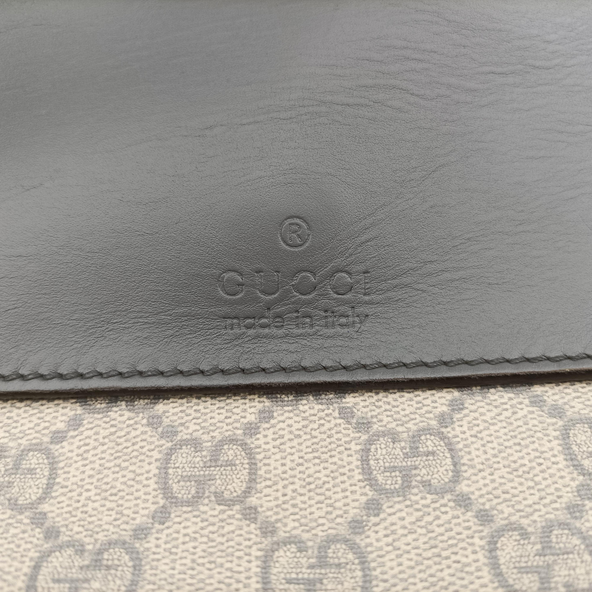 GG Supreme Messenger Beige×gray PVC coated canvas×Leather 353429 A016415092GGスプリーム メッセンジャー ベージュ×グレー PVCコーティングキャンバス×レザー 353429 A016415092